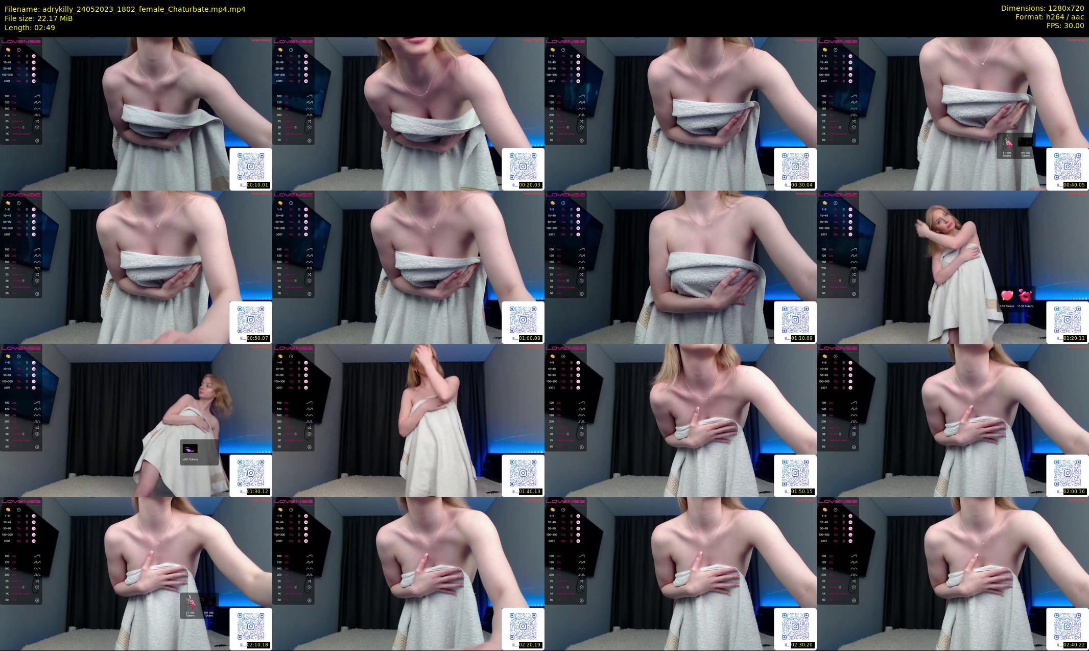 adrykilly — 3 minute Chaturbate female cam show recording, 720p, May 24, 2023