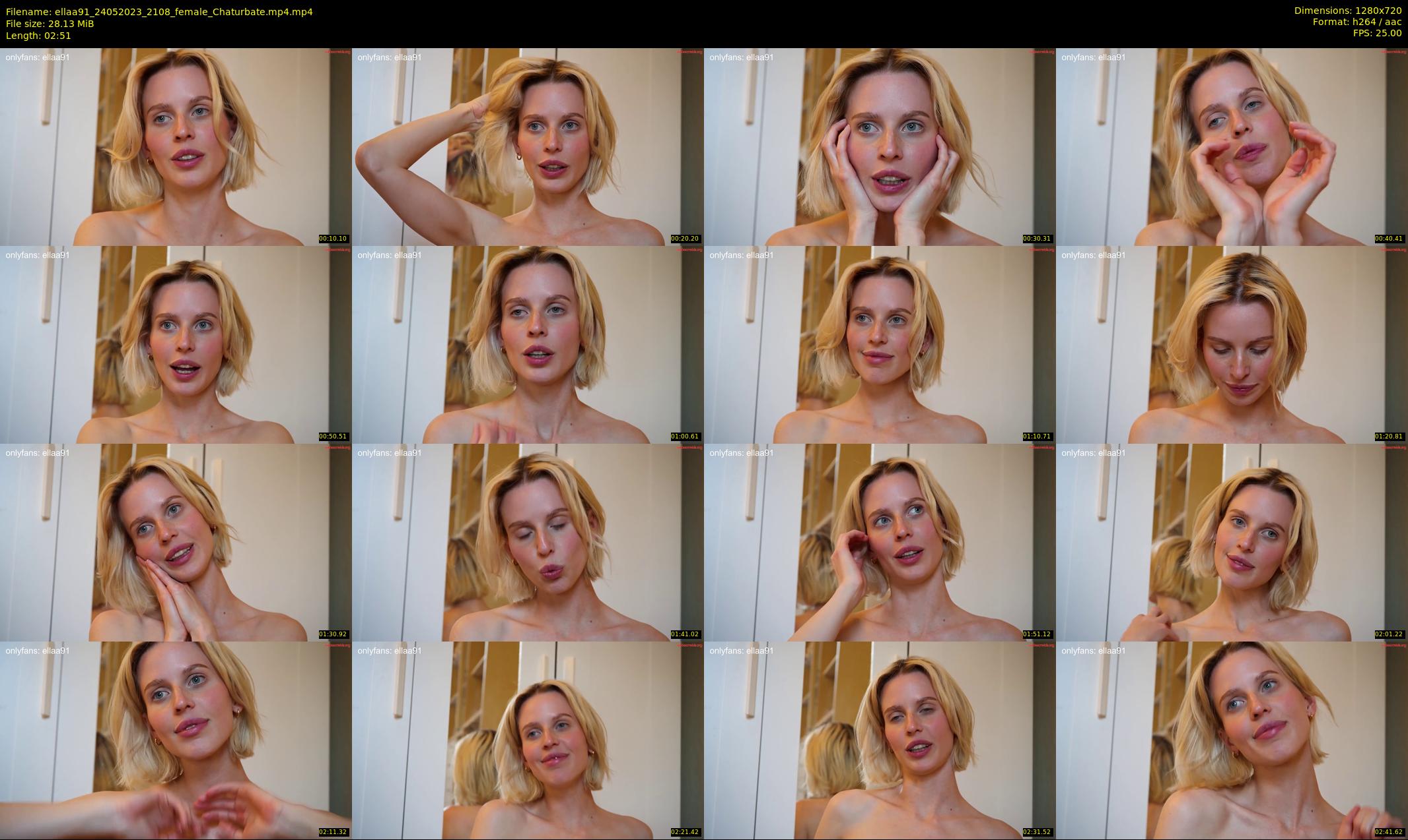 ellaa91 — 3 minute Chaturbate female cam show recording, 720p, May 24, 2023