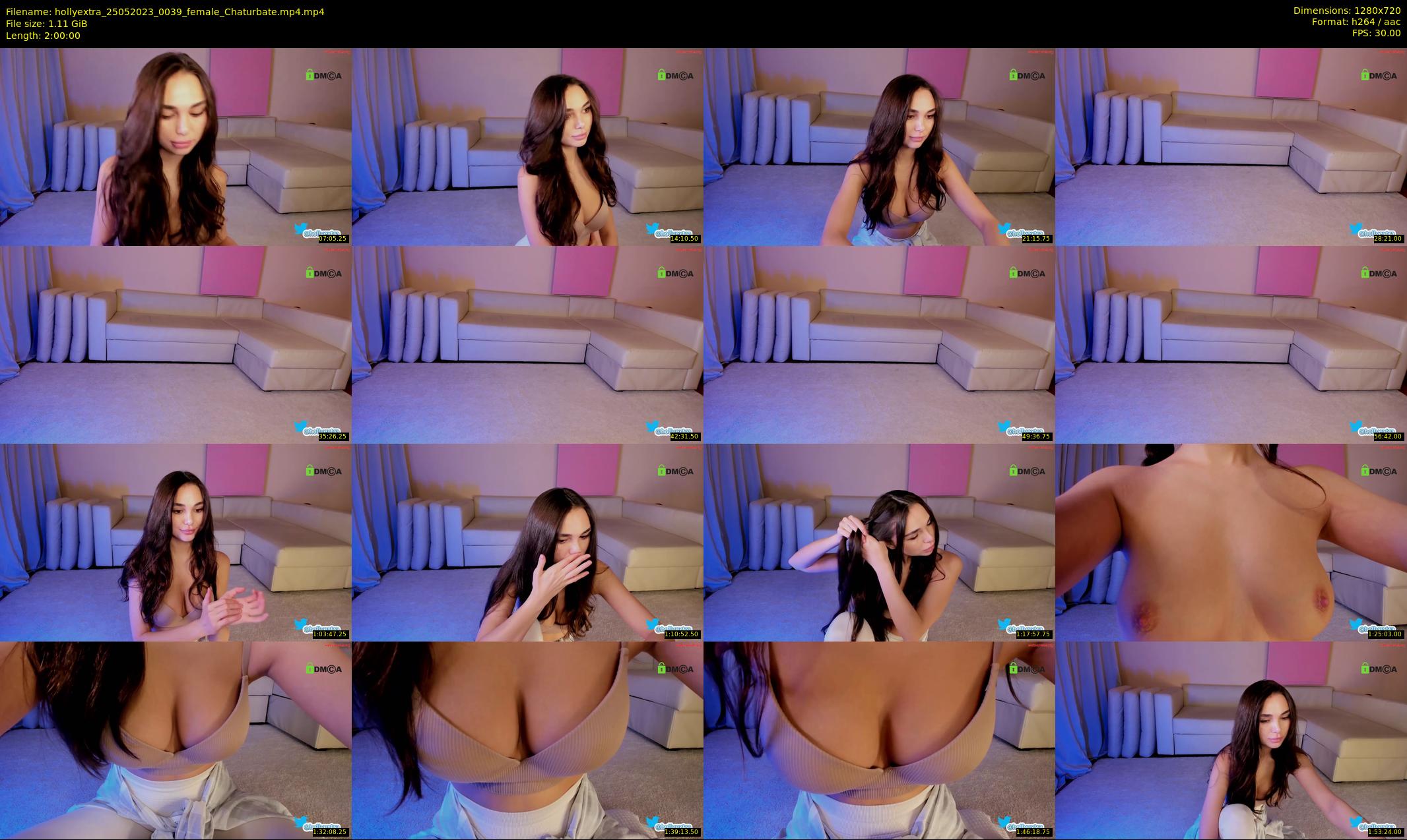hollyextra — 120 minute Chaturbate female cam show recording, 720p, May 25, 2023