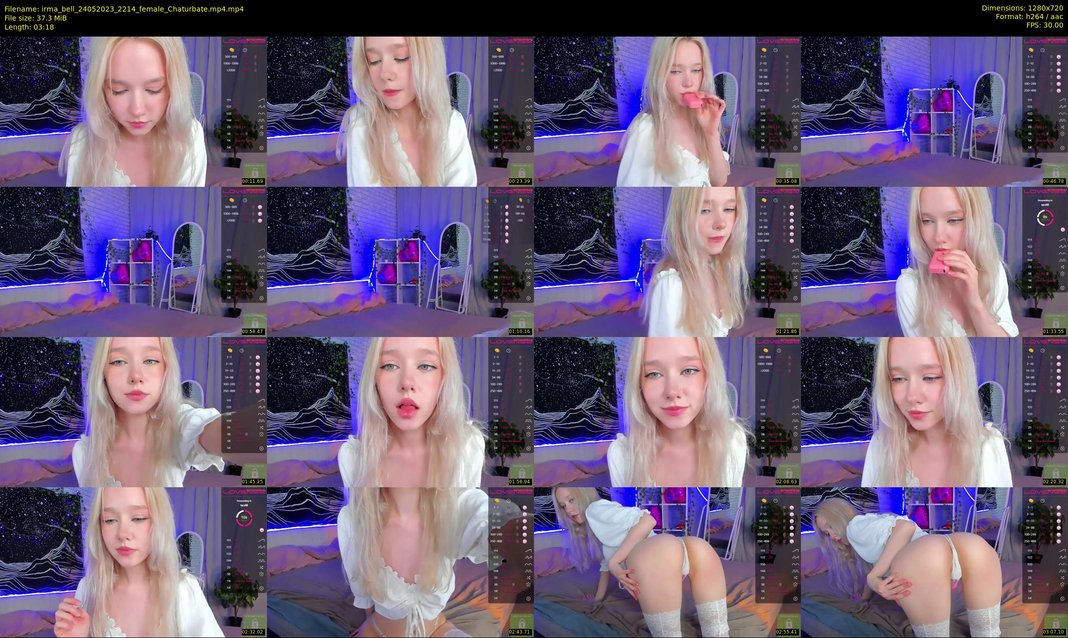 irma_bell — 4 minute Chaturbate female cam show recording, 720p, May 24, 2023