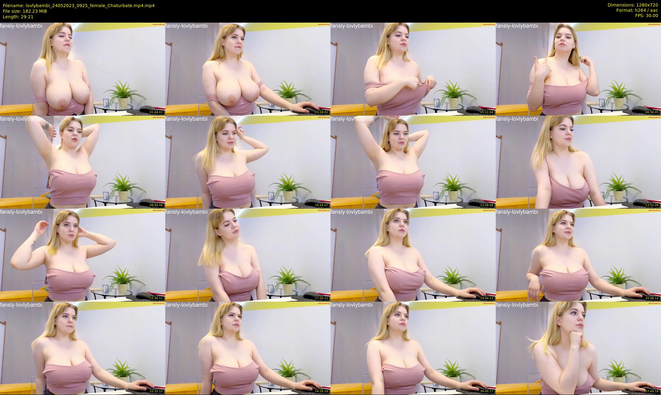 lovlybambi — 30 minute Chaturbate female cam show recording, 720p, May 24, 2023