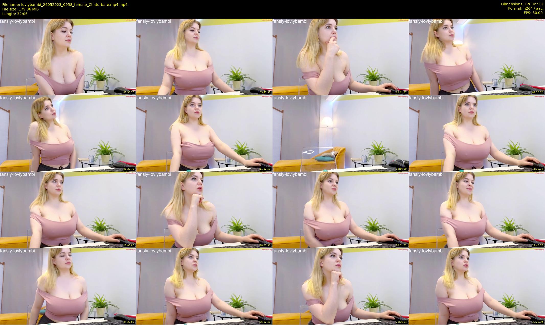 lovlybambi — 33 minute Chaturbate female cam show recording, 720p, May 24, 2023