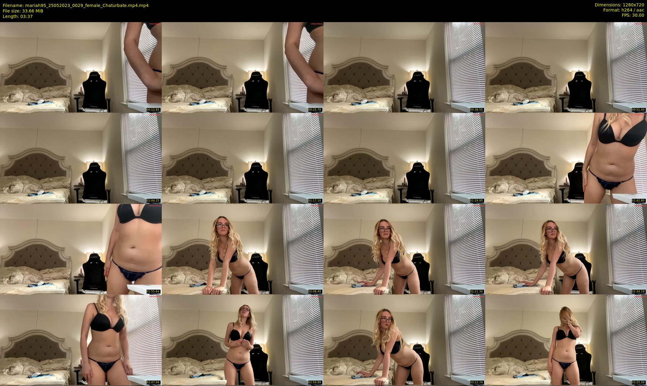 mariah95 — 4 minute Chaturbate female cam show recording, 720p, May 25, 2023