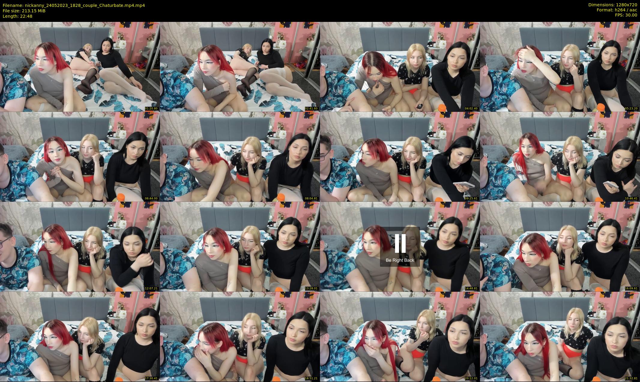 nickanny — 23 minute Chaturbate couple cam show recording, 720p, May 24, 2023