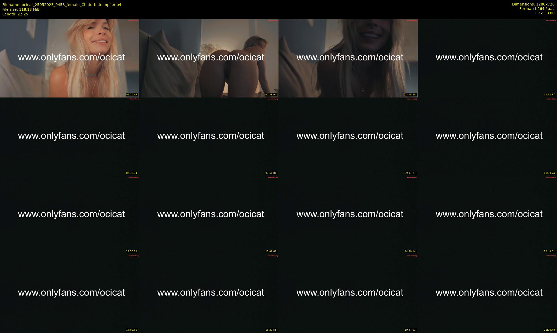ocicat — 23 minute Chaturbate female cam show recording, 720p, May 25, 2023