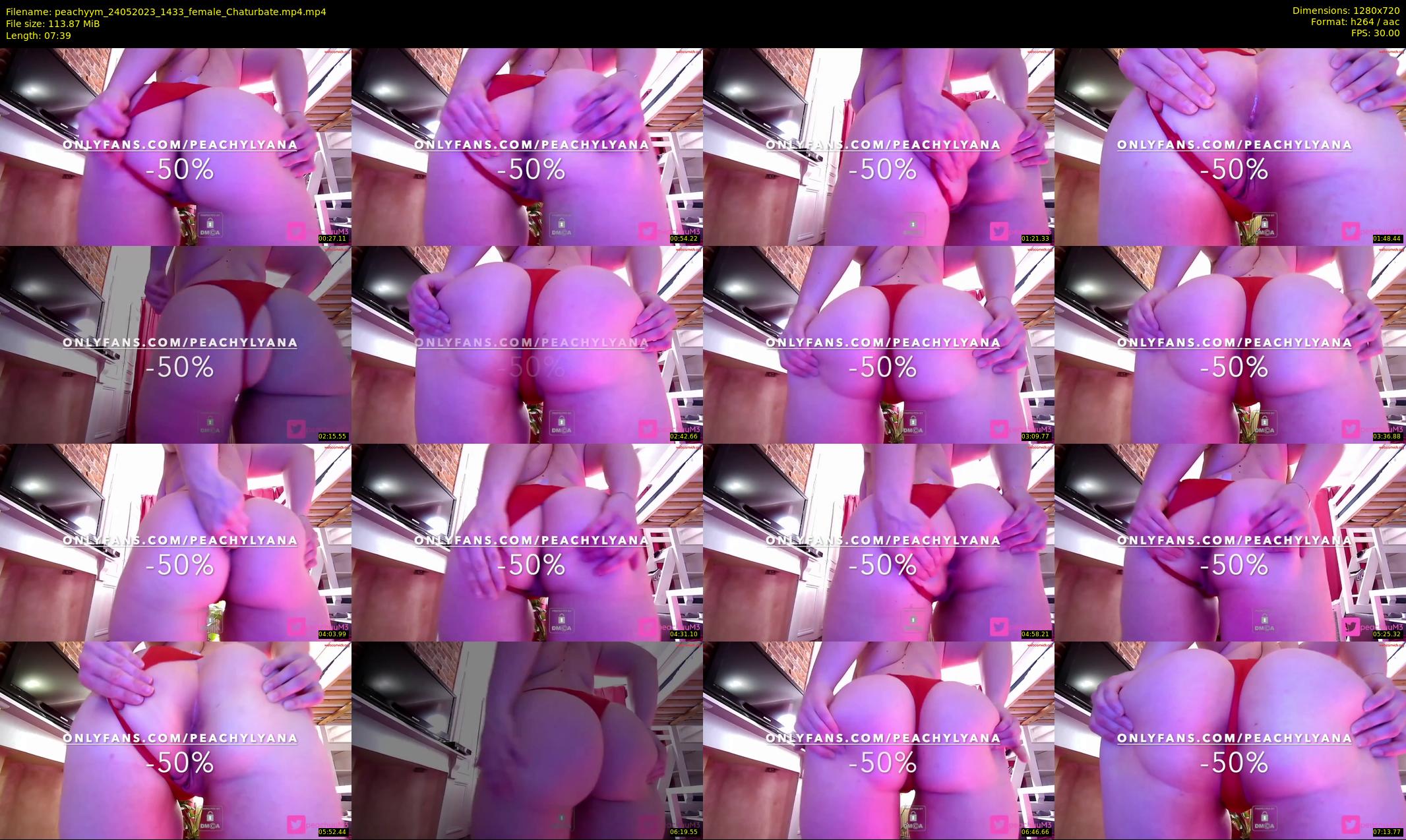 peachyym — 8 minute Chaturbate female cam show recording, 720p, May 24, 2023
