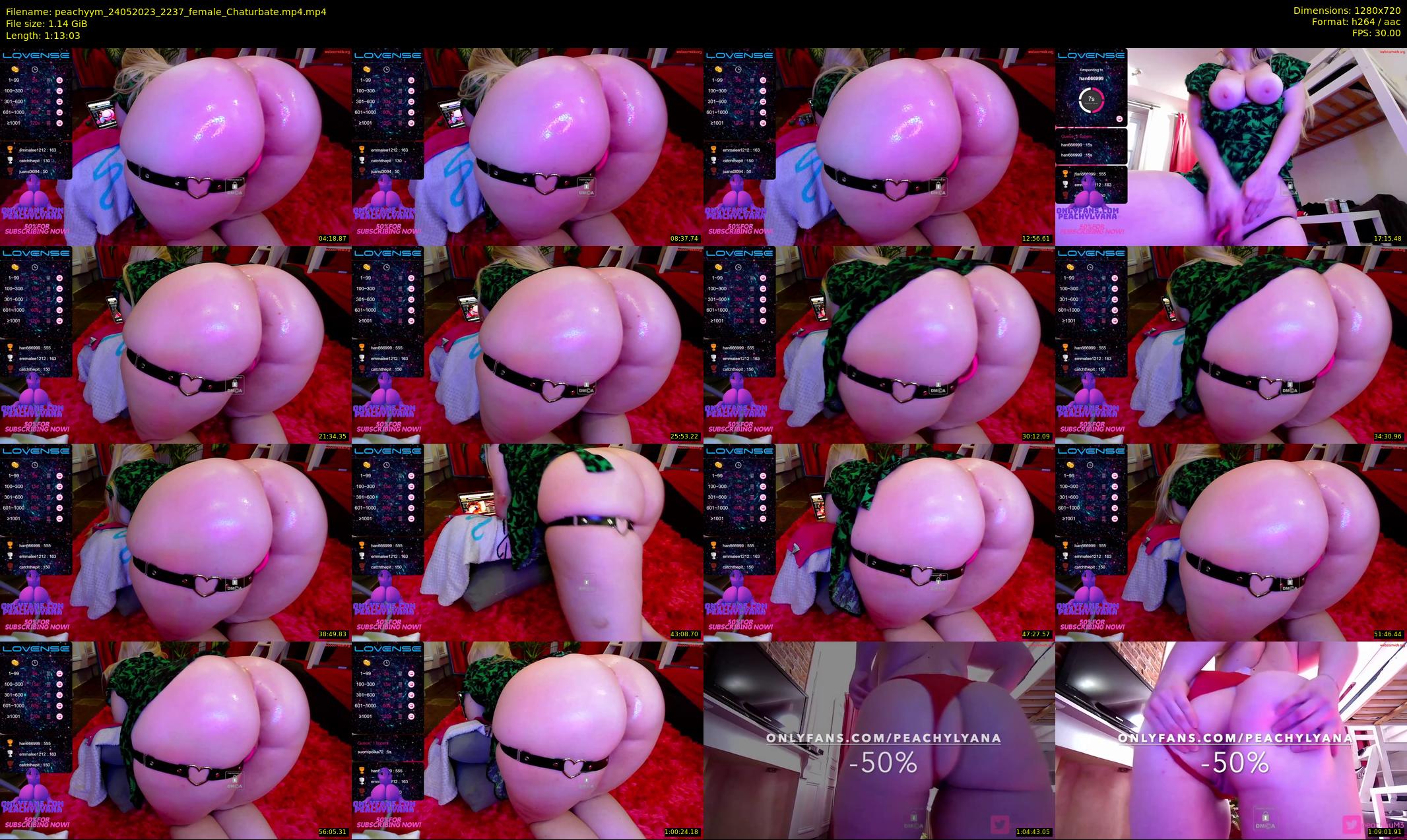 peachyym — 74 minute Chaturbate female cam show recording, 720p, May 24, 2023