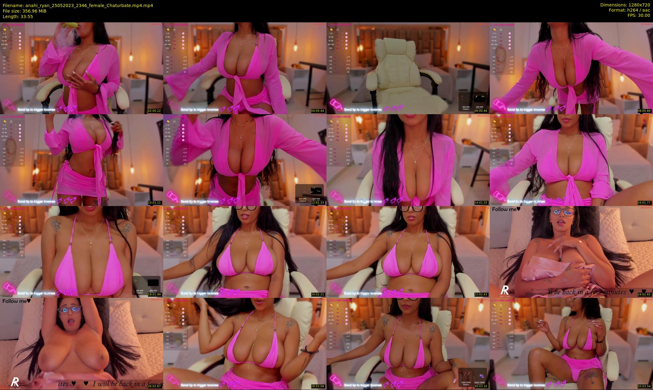 anahi_ryan — 34 minute Chaturbate female cam show recording, 720p, May 25, 2023