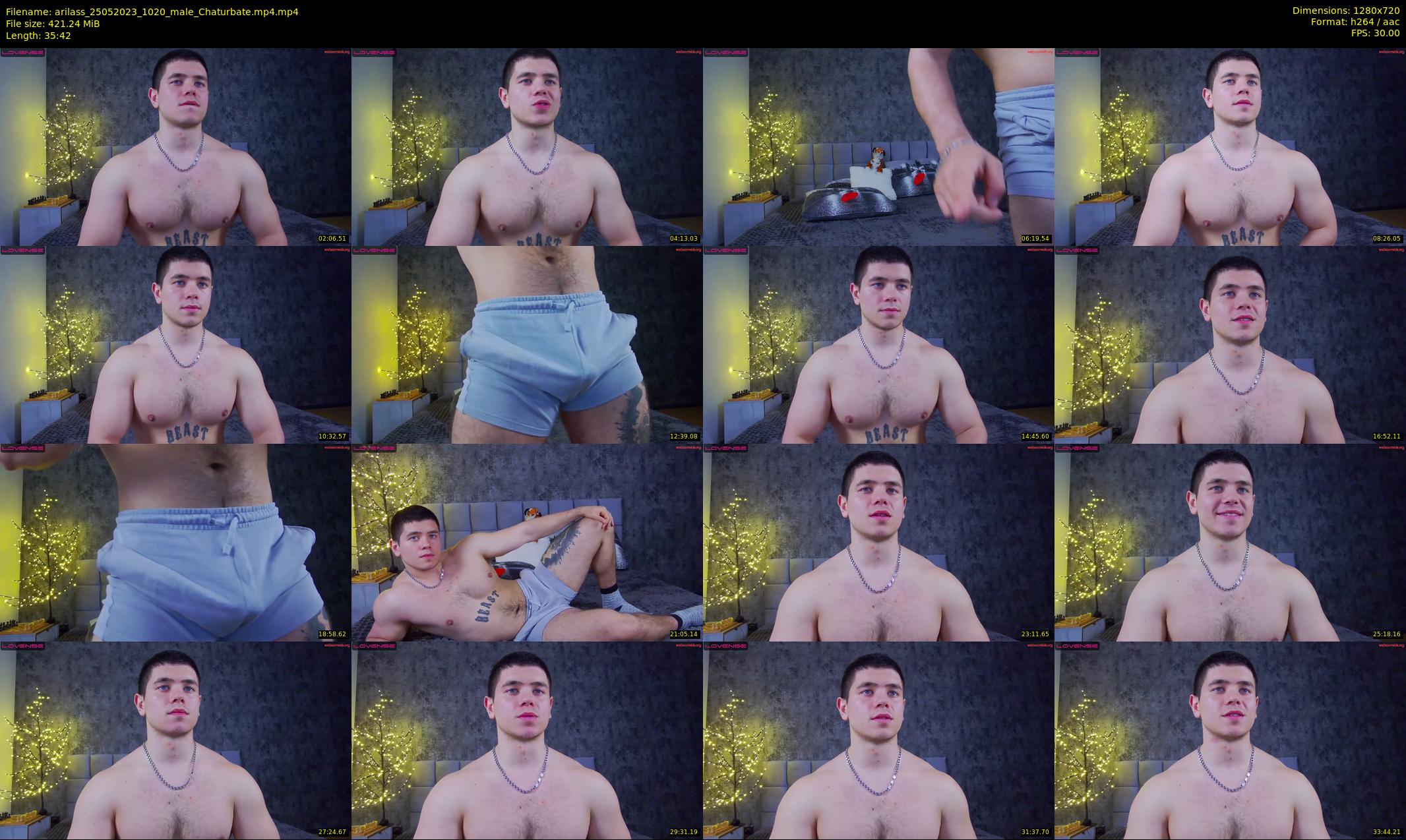 arilass — 36 minute Chaturbate male cam show recording, 720p, May 25, 2023
