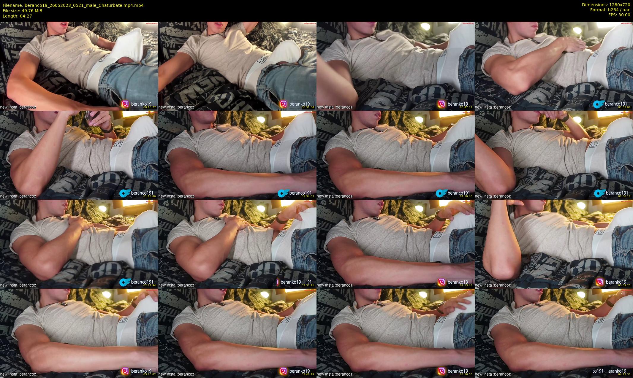 beranco19 — 5 minute Chaturbate male cam show recording, 720p, May 26, 2023