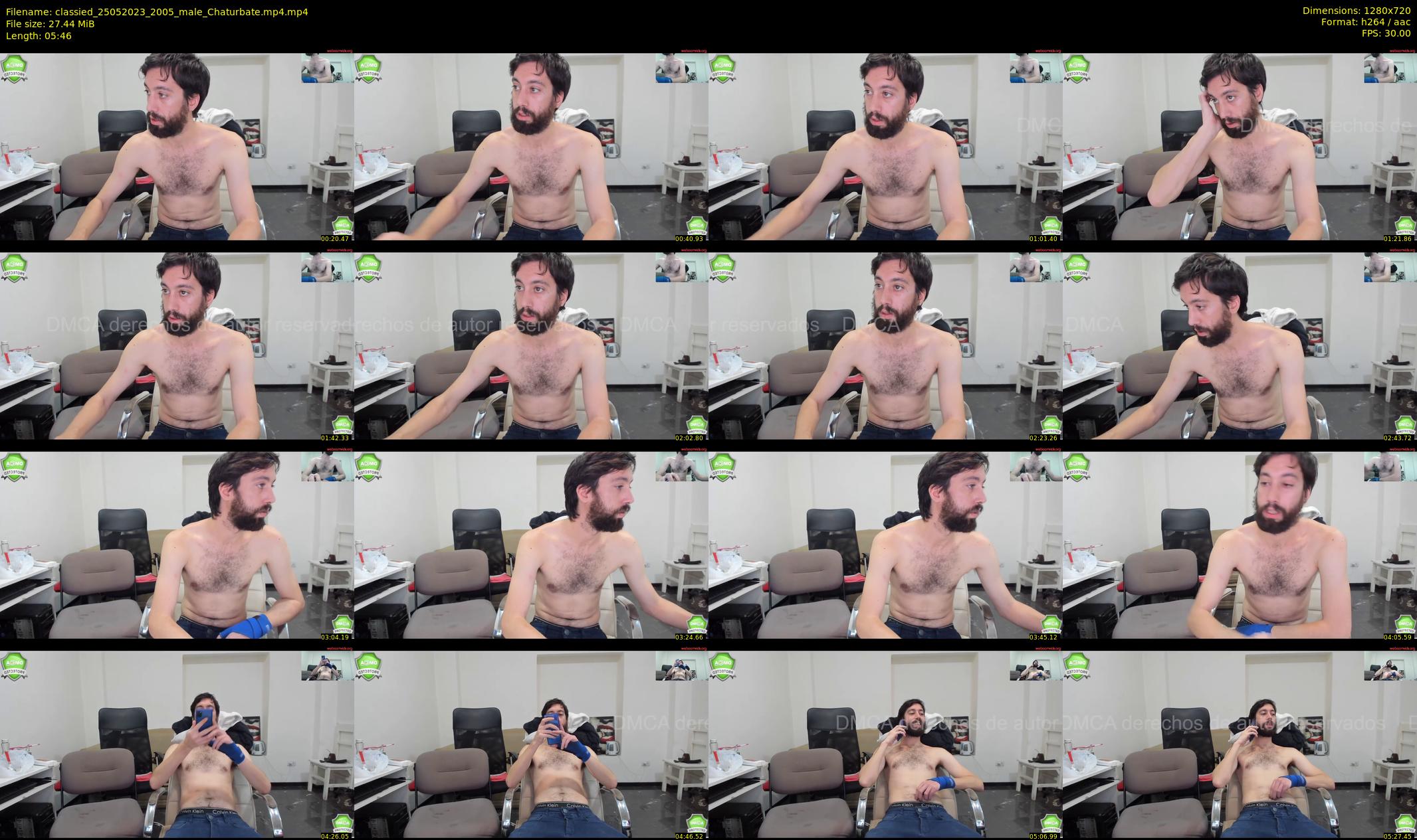 classied — 6 minute Chaturbate male cam show recording, 720p, May 25, 2023