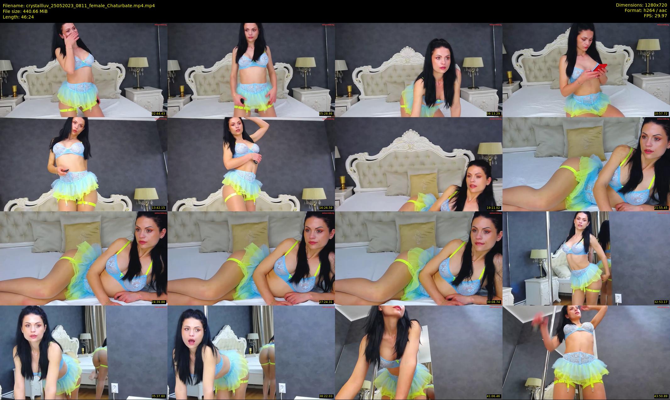 crystallluv — 47 minute Chaturbate female cam show recording, 720p, May 25, 2023