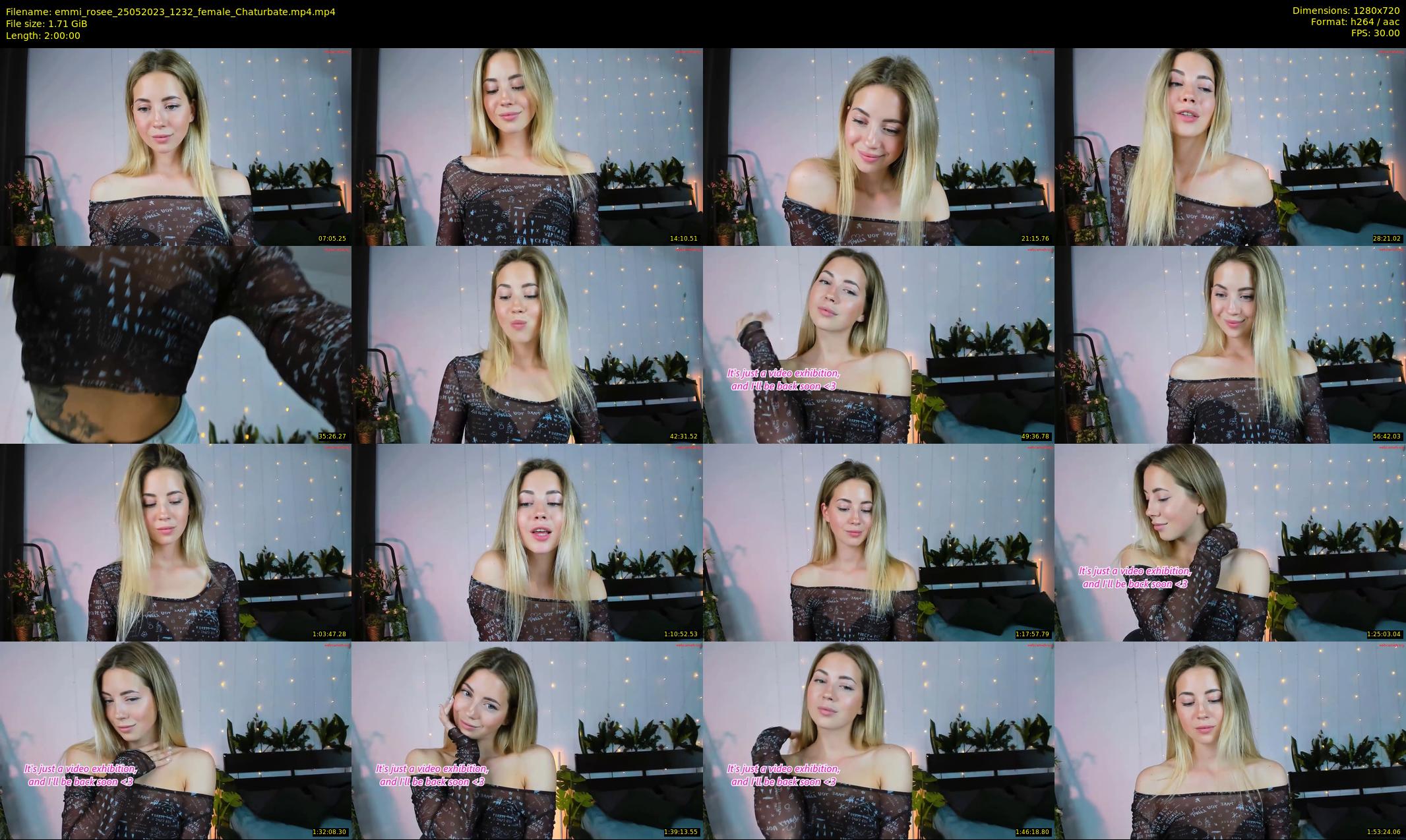 emmi_rosee — 120 minute Chaturbate female cam show recording, 720p, May 25, 2023
