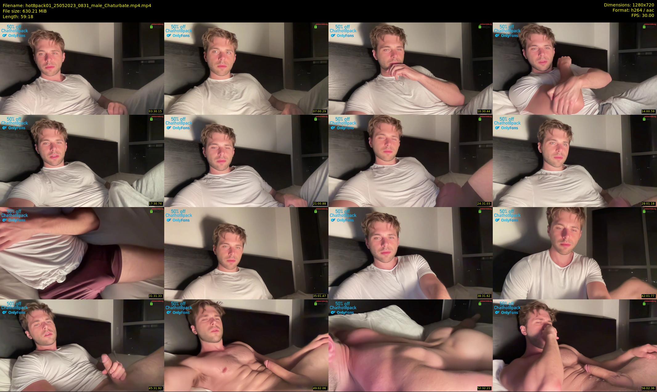 hot8pack01 — 60 minute Chaturbate male cam show recording, 720p, May 25, 2023