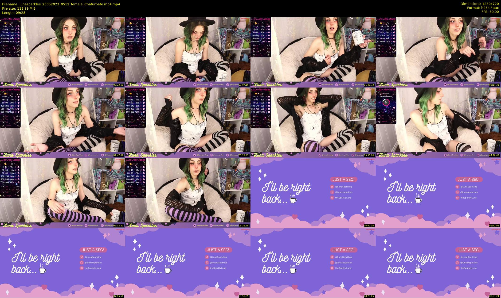 lunasparkles — 10 minute Chaturbate female cam show recording, 720p, May 26, 2023