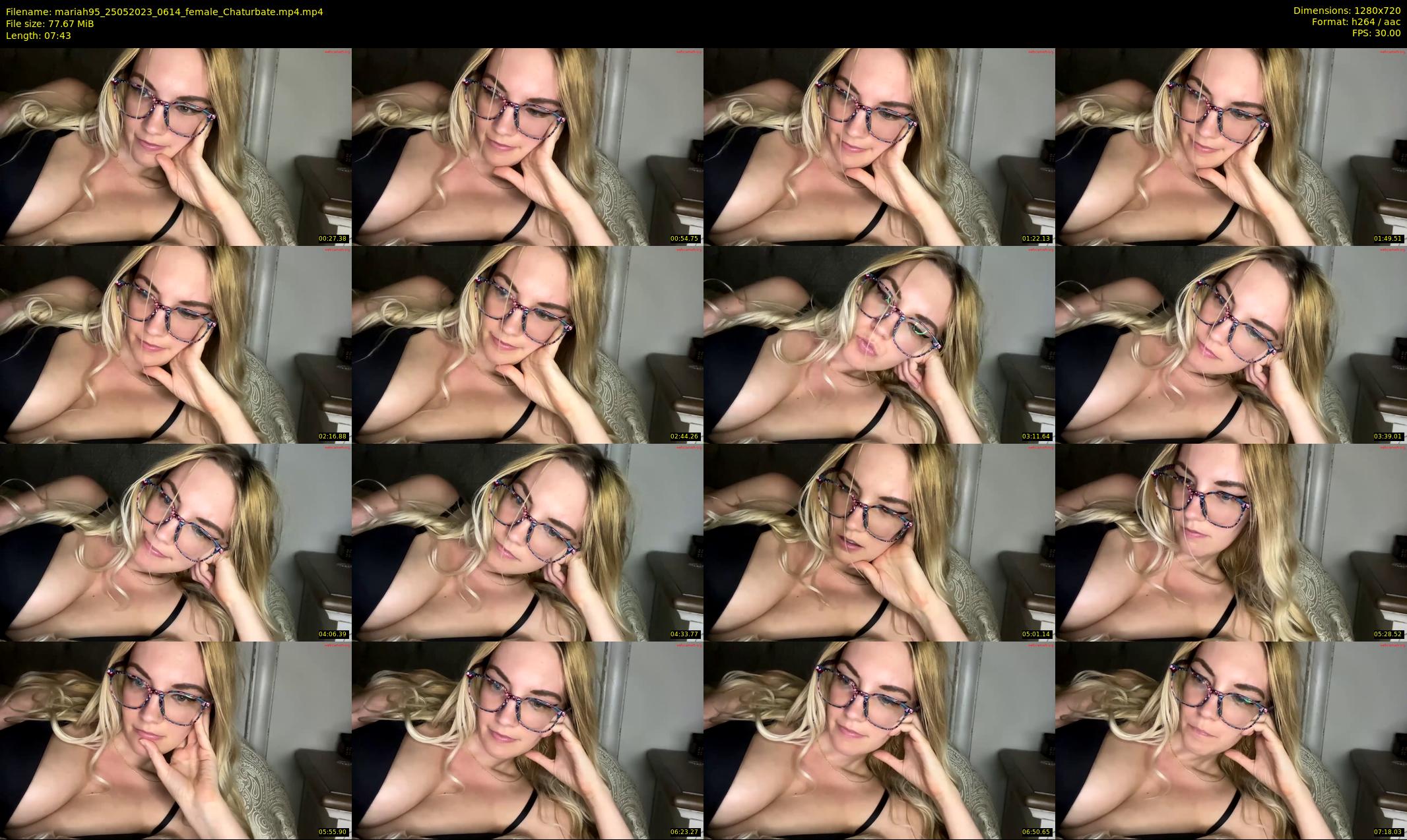 mariah95 — 8 minute Chaturbate female cam show recording, 720p, May 25, 2023