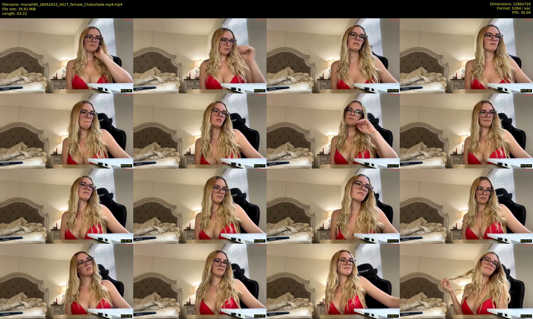 mariah95 — 4 minute Chaturbate female cam show recording, 720p, May 26, 2023