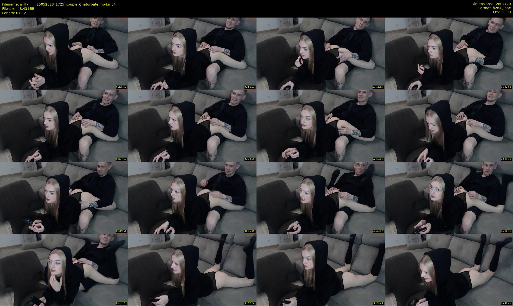milly____ — 8 minute Chaturbate couple cam show recording, 720p, May 25, 2023