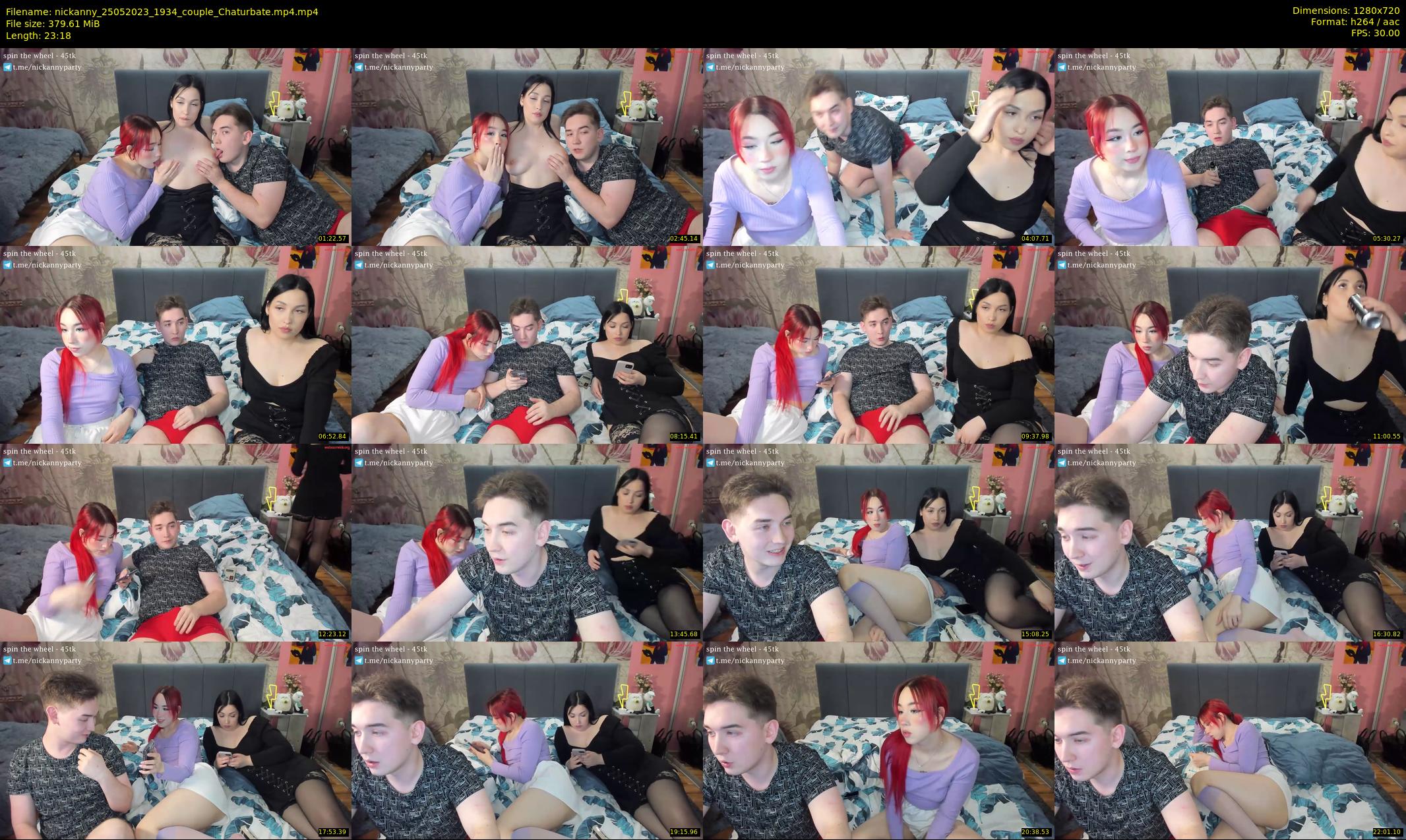 nickanny — 24 minute Chaturbate couple cam show recording, 720p, May 25, 2023
