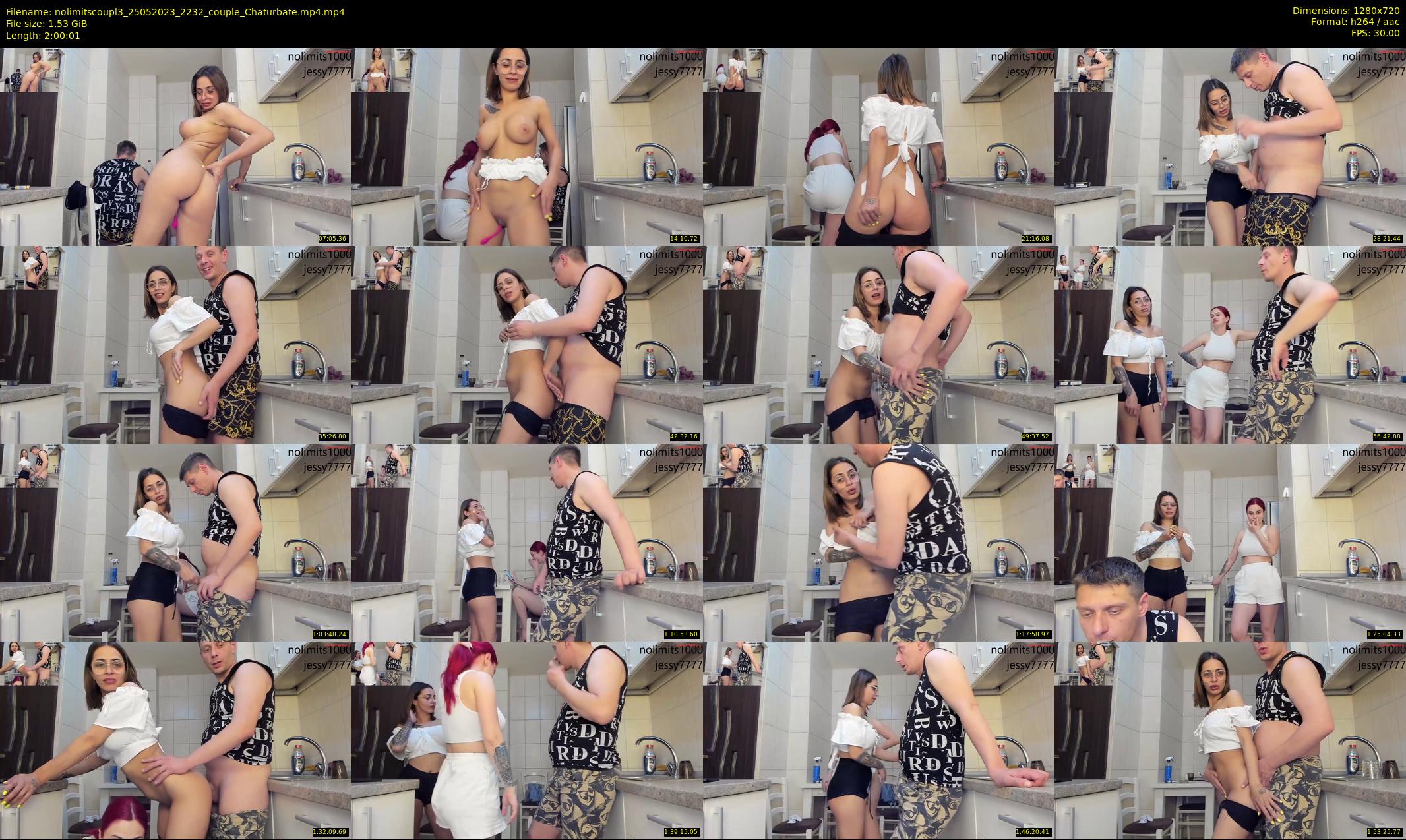 nolimitscoupl3 — 121 minute Chaturbate couple cam show recording, 720p, May 25, 2023