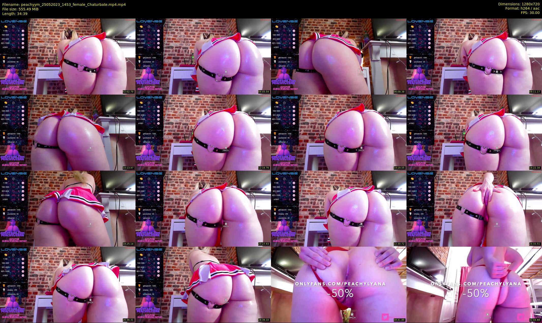 peachyym — 35 minute Chaturbate female cam show recording, 720p, May 25, 2023