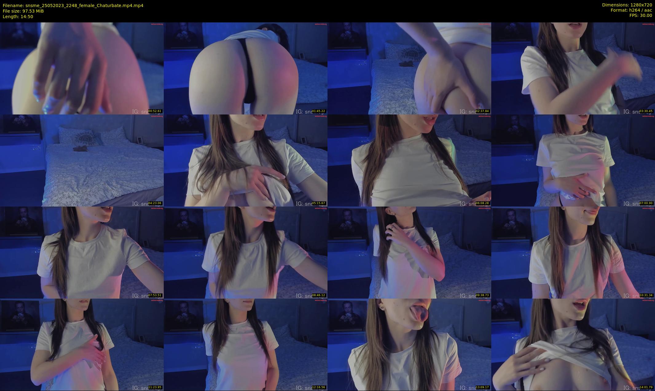snsme — 15 minute Chaturbate female cam show recording, 720p, May 25, 2023