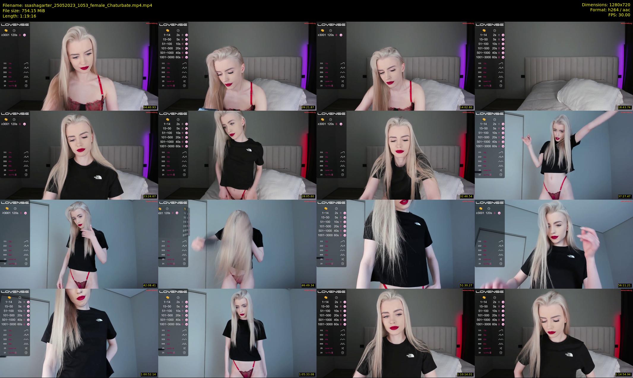ssashagarter — 80 minute Chaturbate female cam show recording, 720p, May 25, 2023