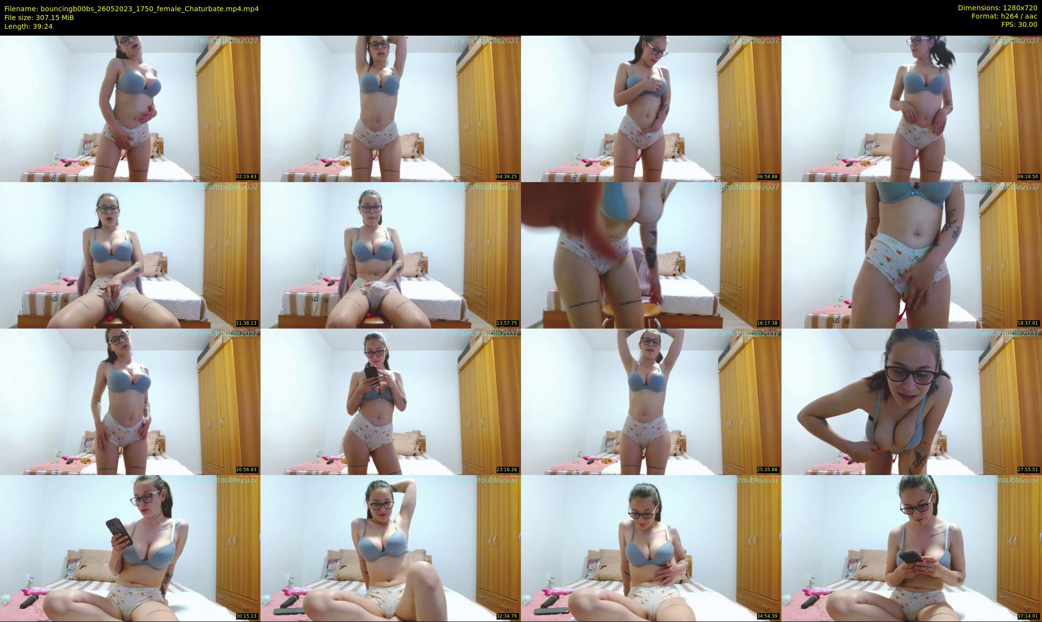 bouncingb00bs — 40 minute Chaturbate female cam show recording, 720p, May 26, 2023