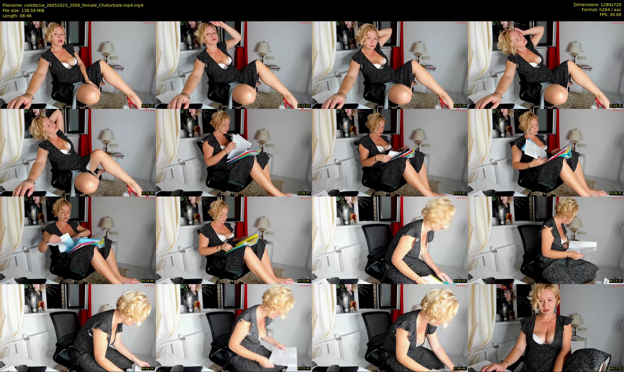 colette1w — 9 minute Chaturbate female cam show recording, 720p, May 26, 2023