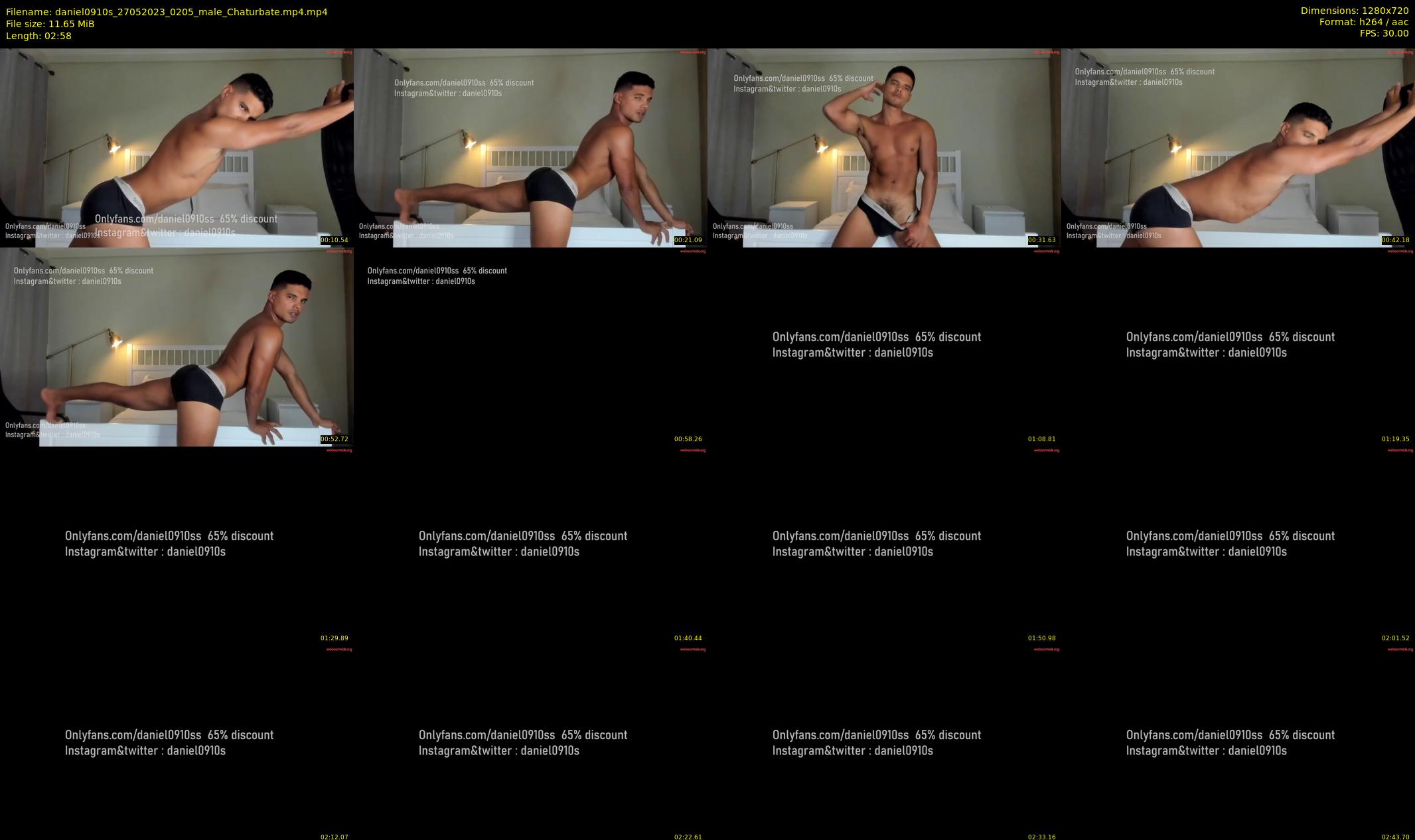 daniel0910s — 3 minute Chaturbate male cam show recording, 720p, May 27, 2023