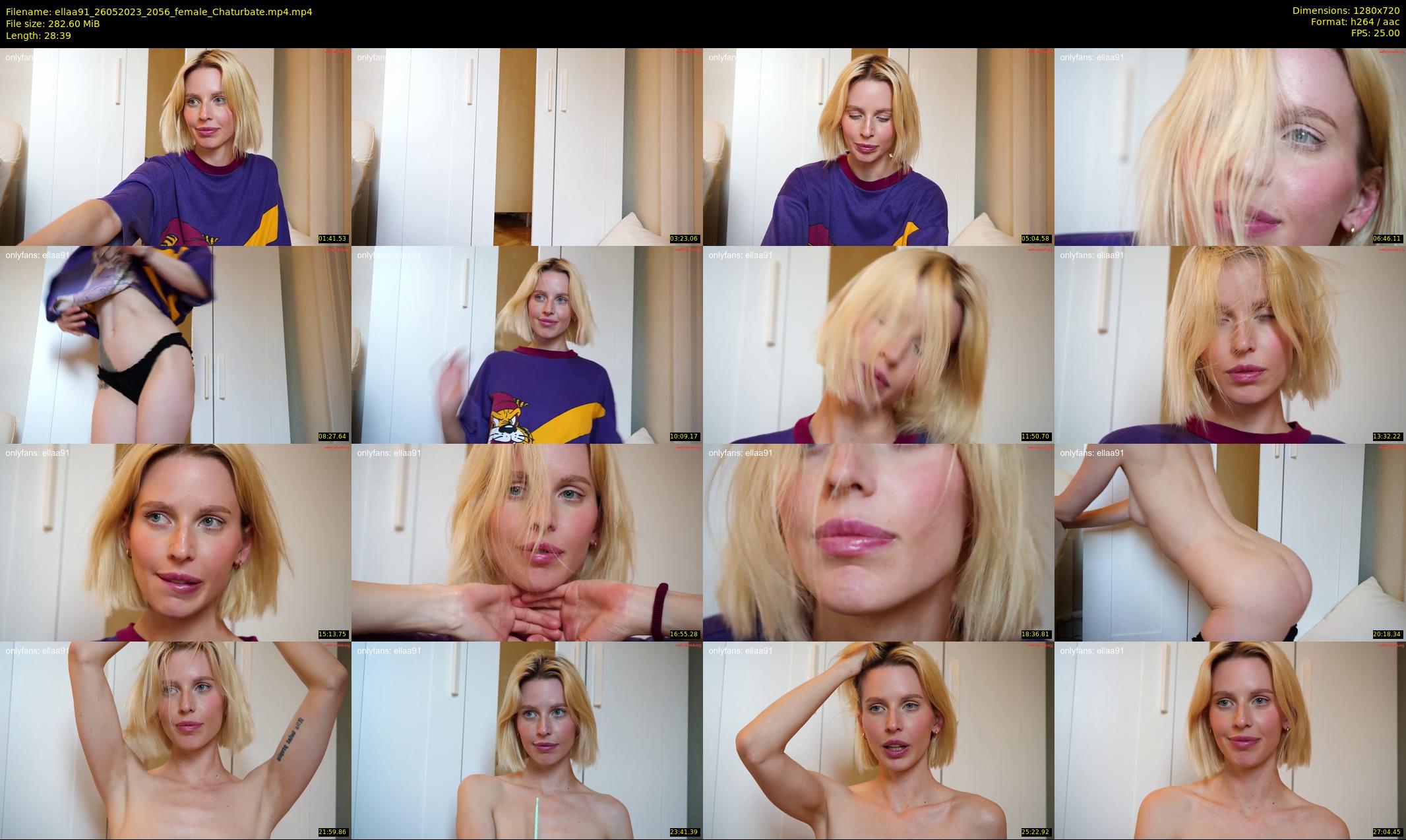 ellaa91 — 29 minute Chaturbate female cam show recording, 720p, May 26, 2023