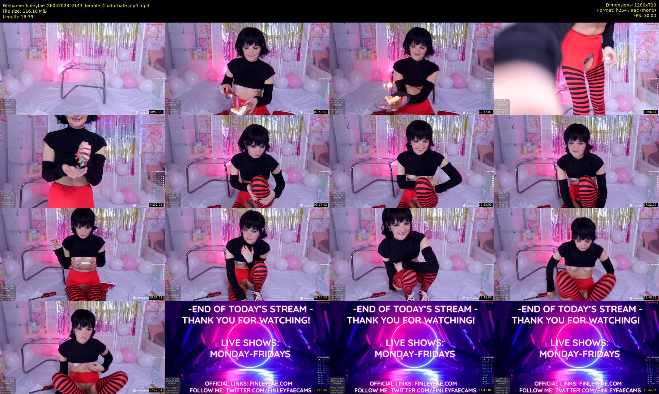 finleyfae — 17 minute Chaturbate female cam show recording, 720p, May 26, 2023
