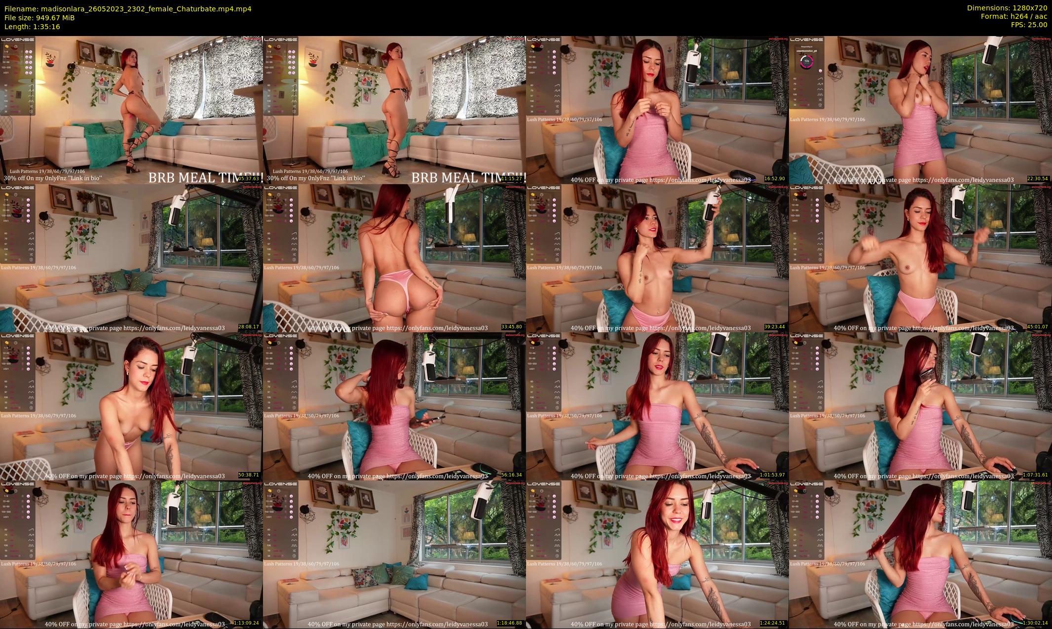madisonlara — 96 minute Chaturbate female cam show recording, 720p, May 26, 2023