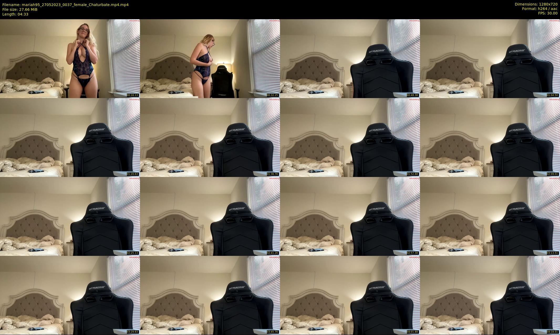 mariah95 — 5 minute Chaturbate female cam show recording, 720p, May 27, 2023