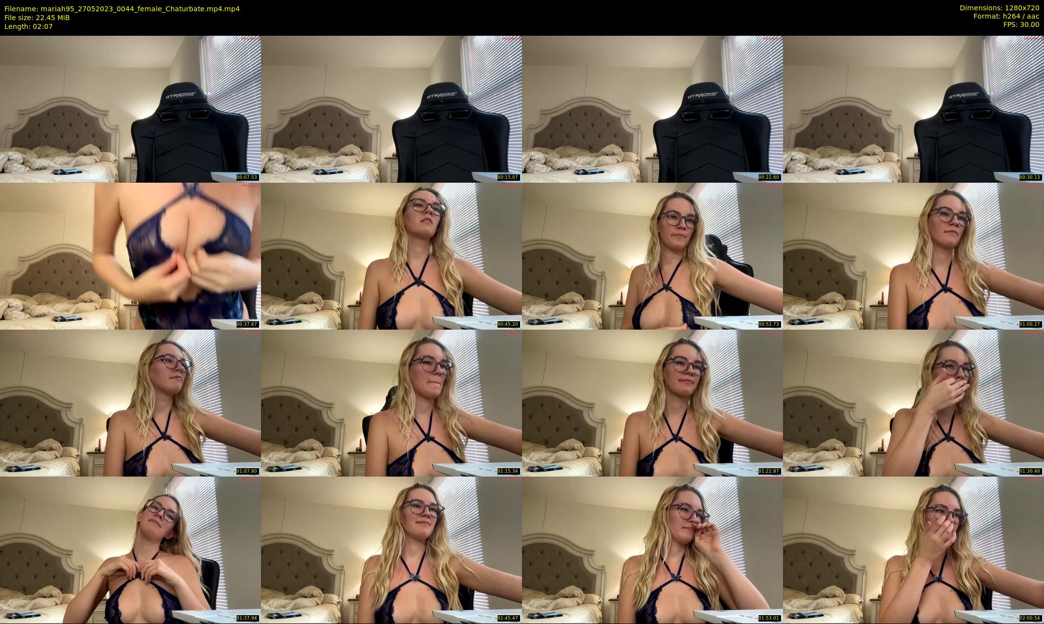 mariah95 — 3 minute Chaturbate female cam show recording, 720p, May 27, 2023