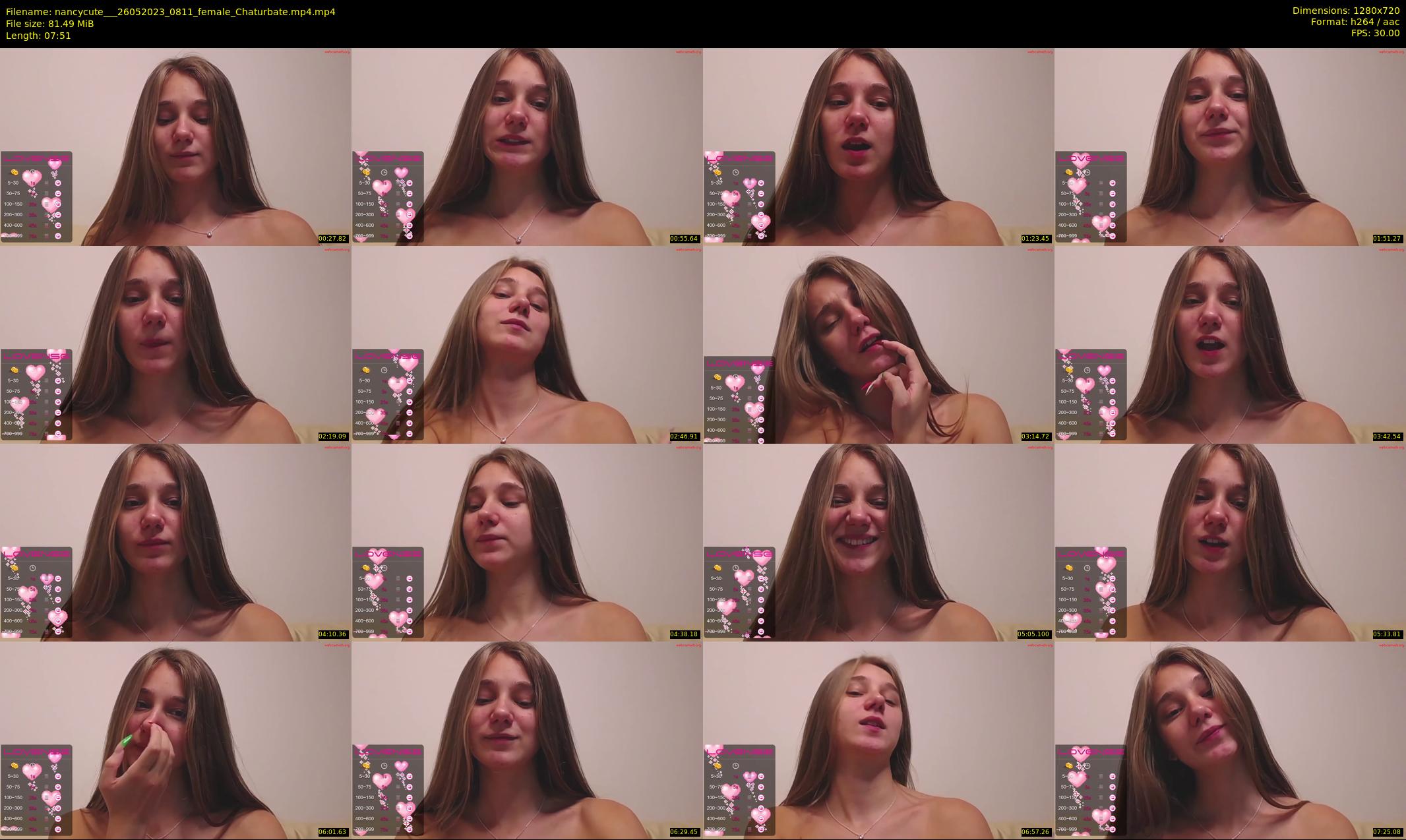 nancycute__ — 8 minute Chaturbate female cam show recording, 720p, May 26, 2023