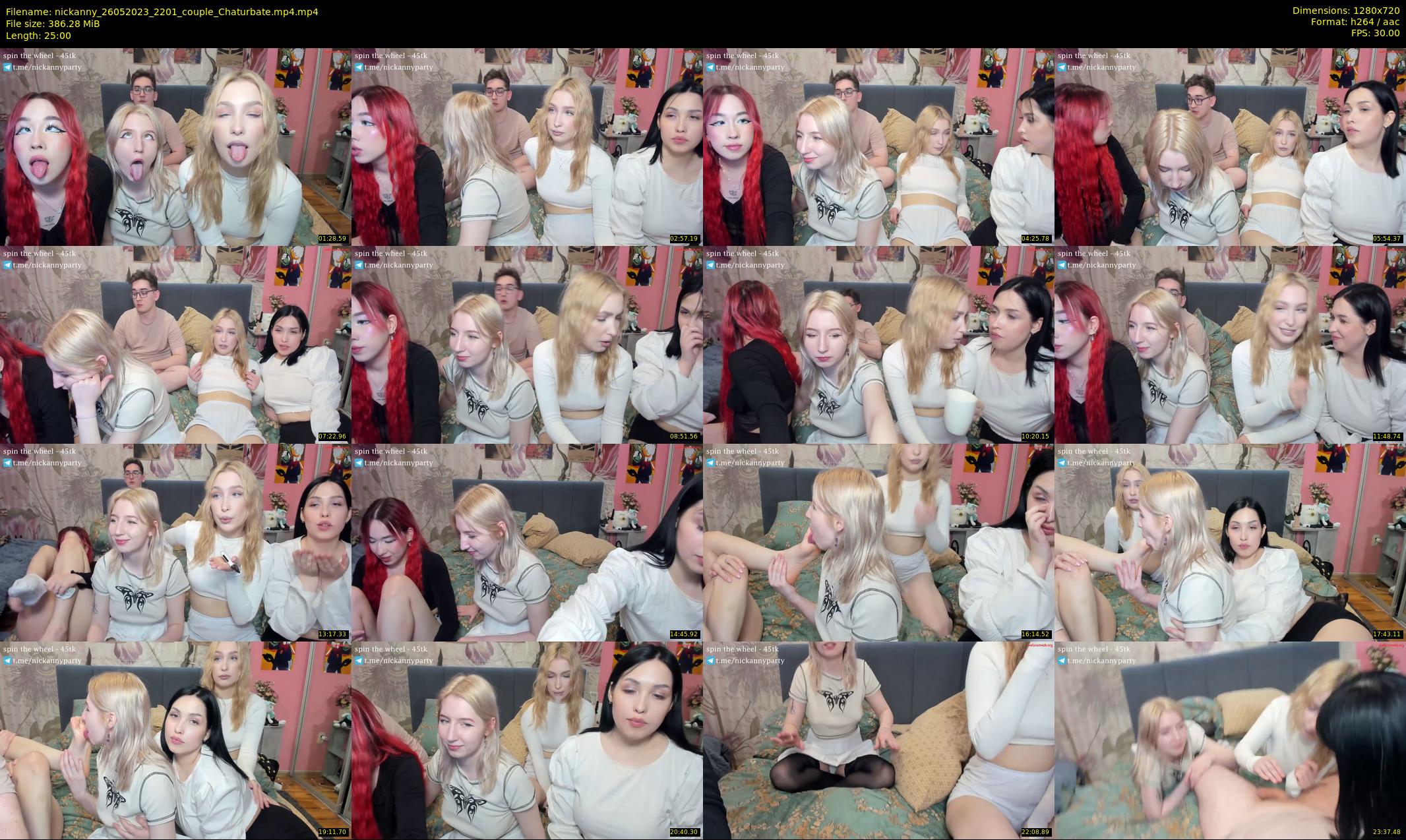 nickanny — 25 minute Chaturbate couple cam show recording, 720p, May 26, 2023