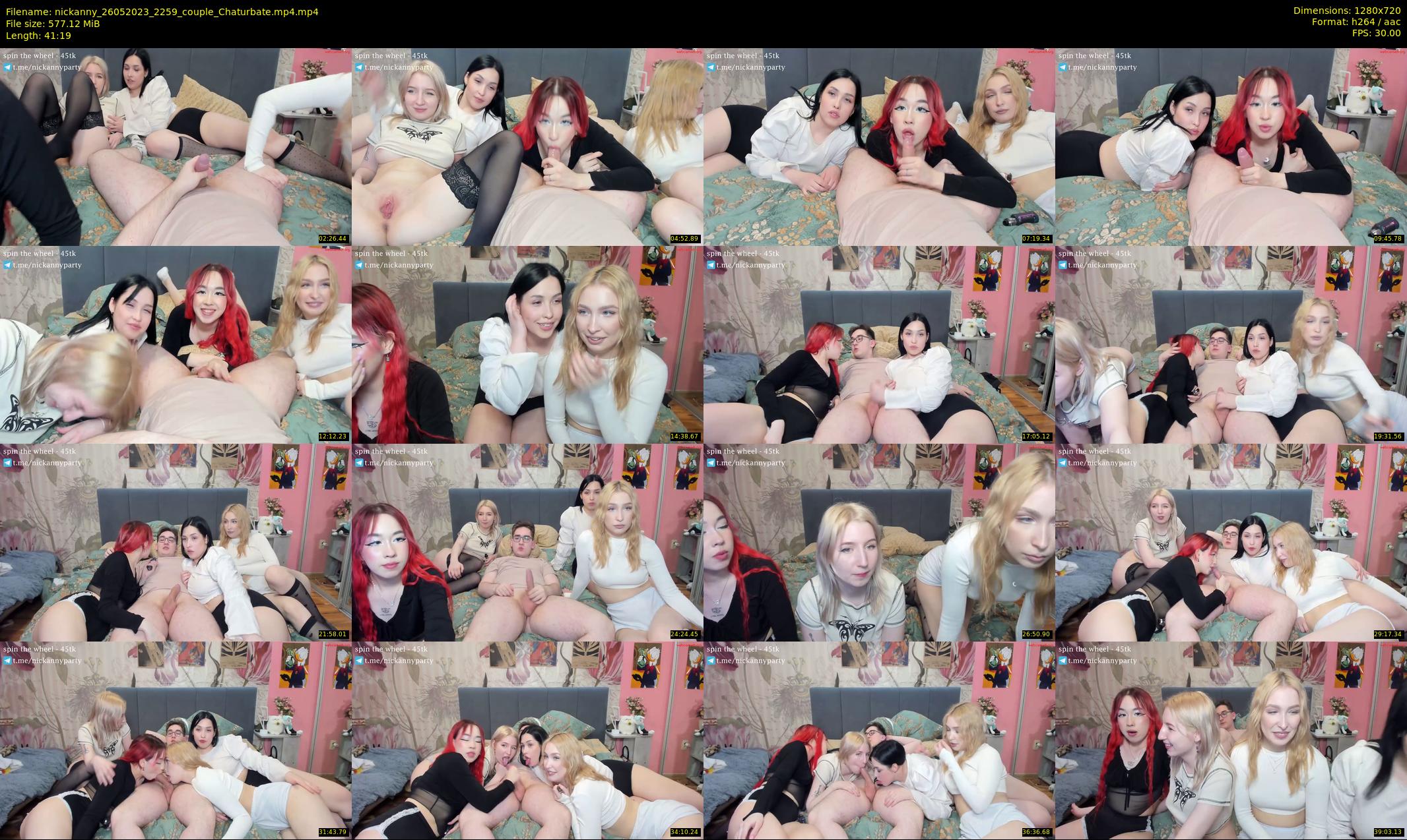 nickanny — 42 minute Chaturbate couple cam show recording, 720p, May 26, 2023