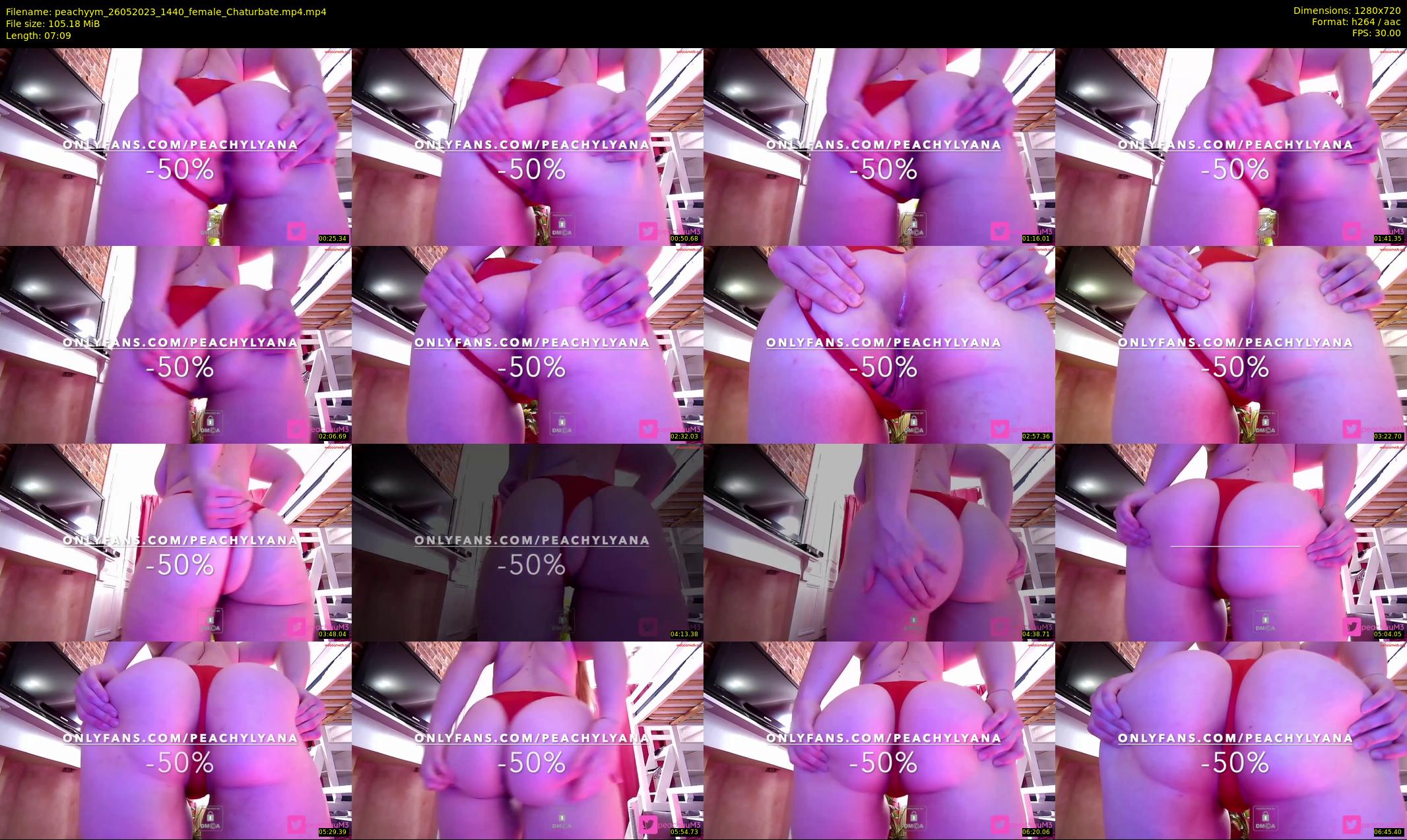 peachyym — 8 minute Chaturbate female cam show recording, 720p, May 26, 2023