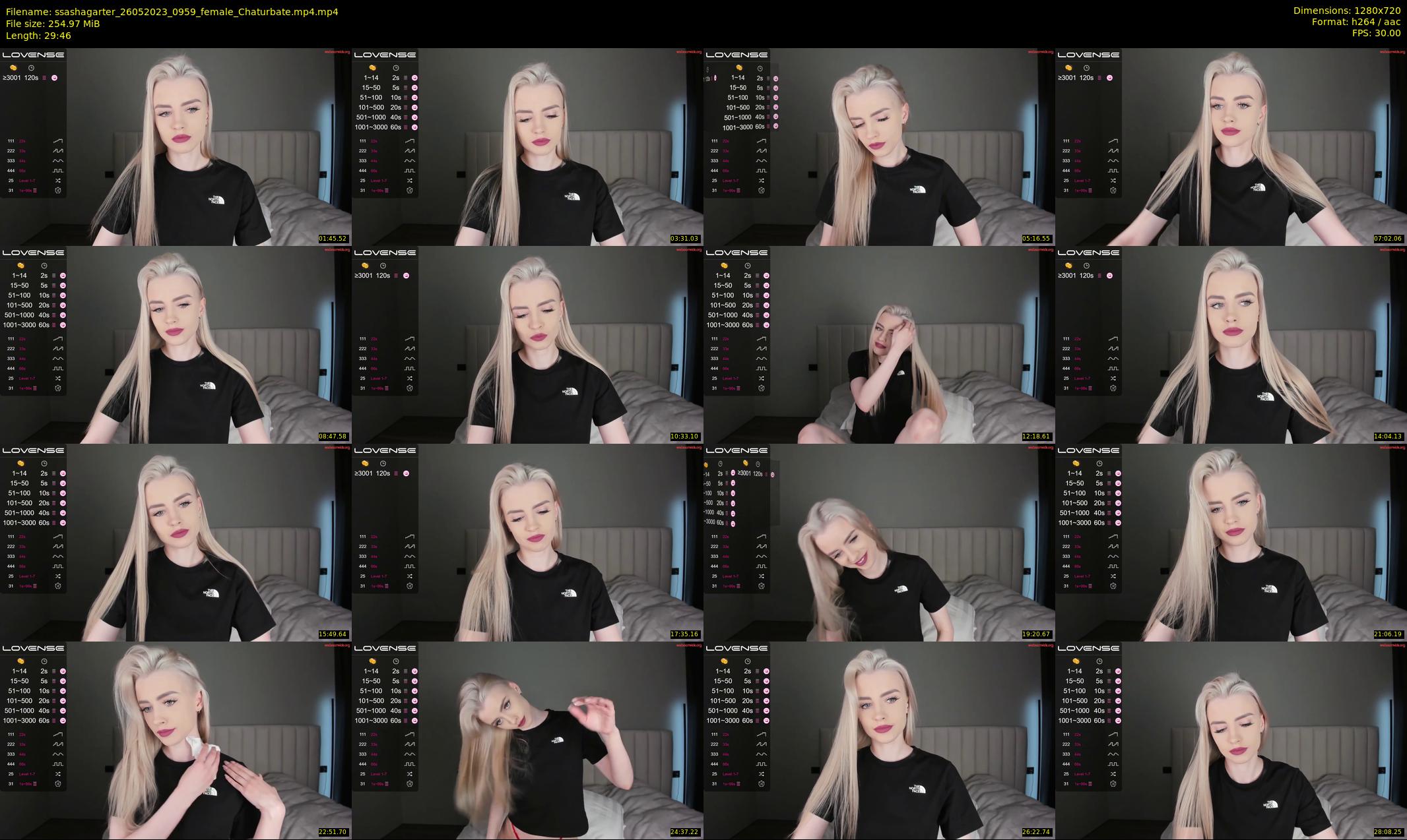 ssashagarter — 30 minute Chaturbate female cam show recording, 720p, May 26, 2023