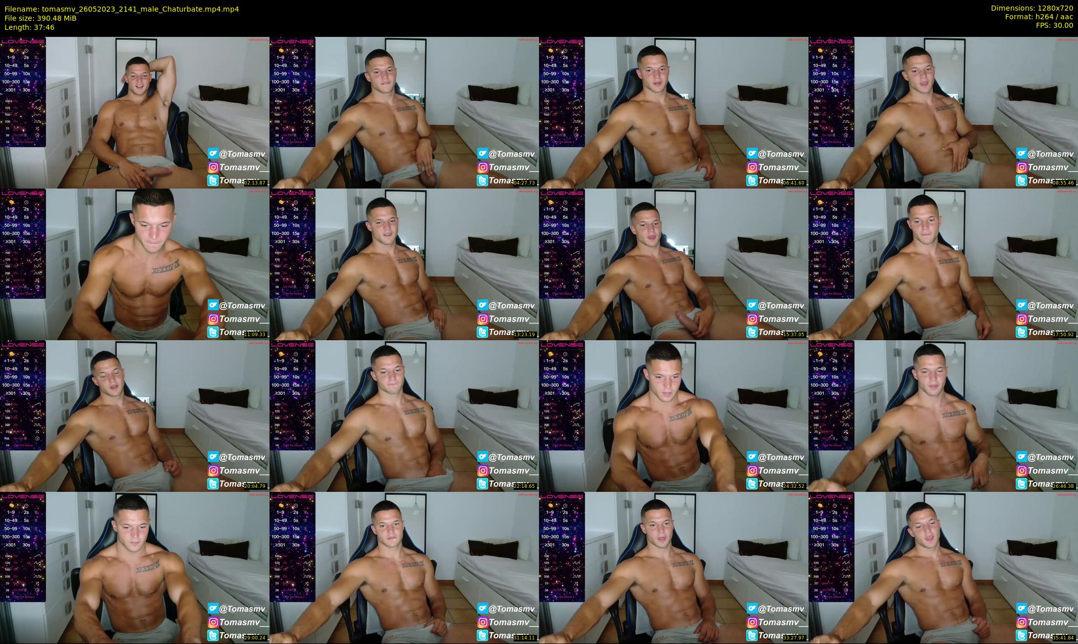 tomasmv — 38 minute Chaturbate male cam show recording, 720p, May 26, 2023