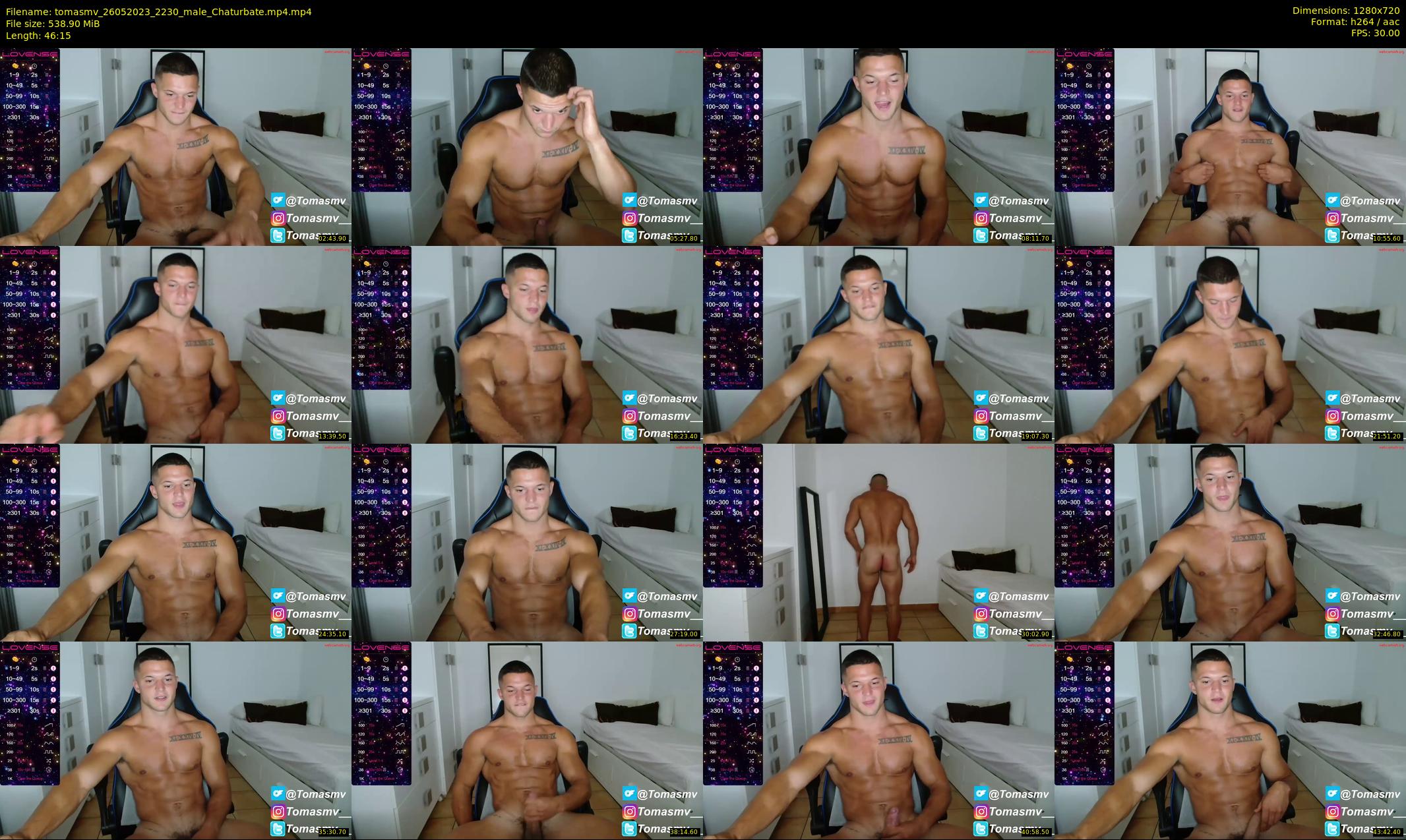 tomasmv — 47 minute Chaturbate male cam show recording, 720p, May 26, 2023