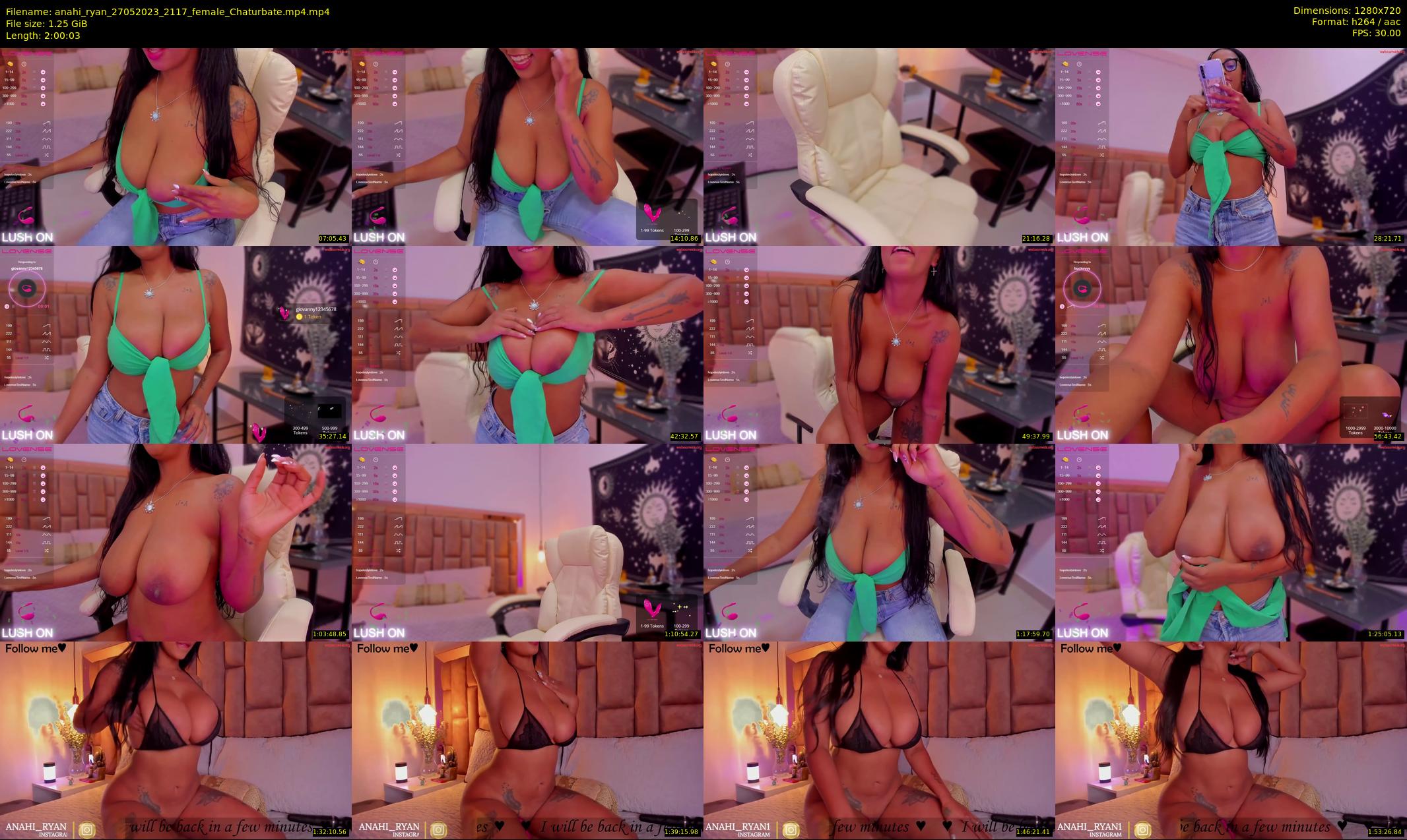 anahi_ryan — 121 minute Chaturbate female cam show recording, 720p, May 27, 2023