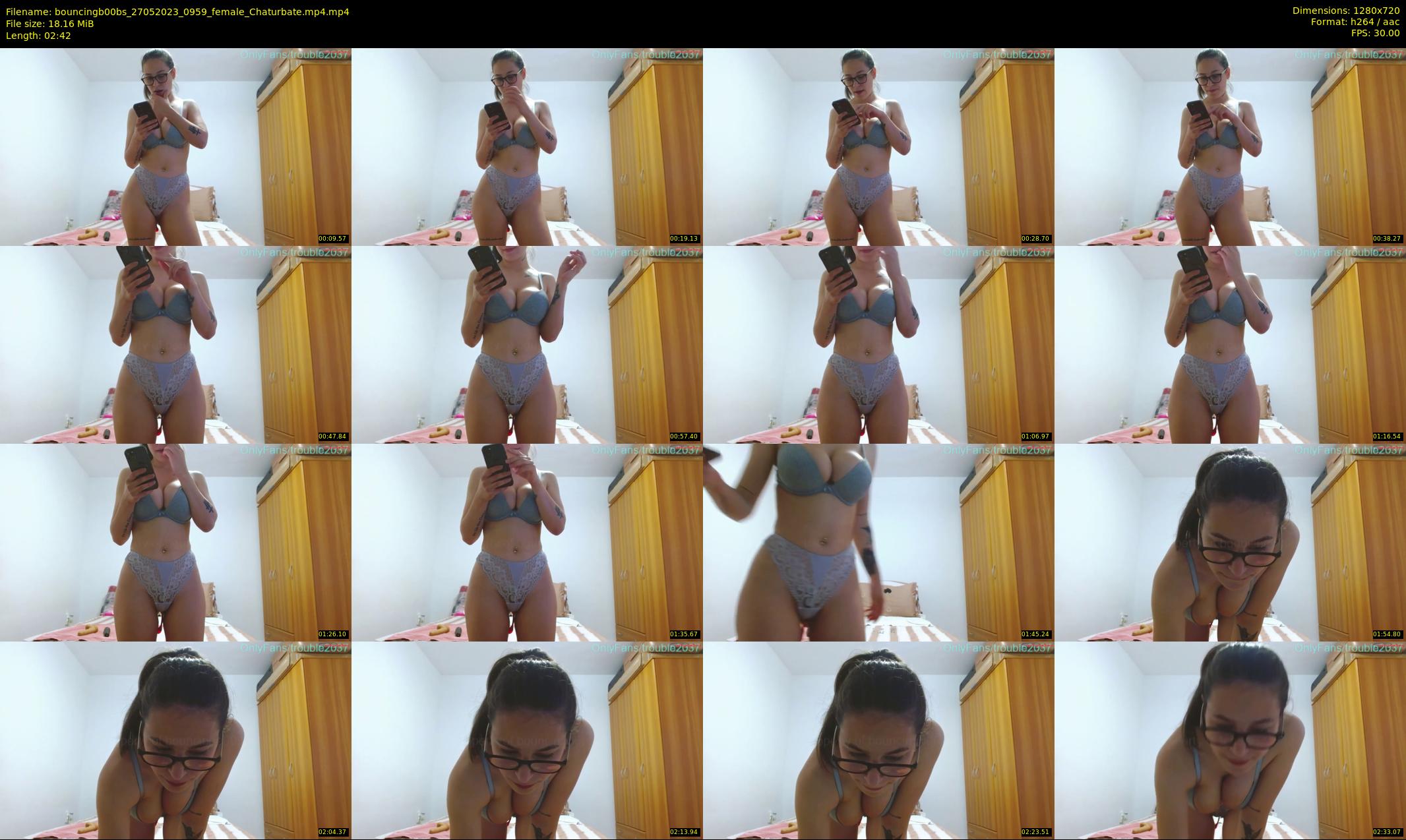bouncingb00bs — 3 minute Chaturbate female cam show recording, 720p, May 27, 2023