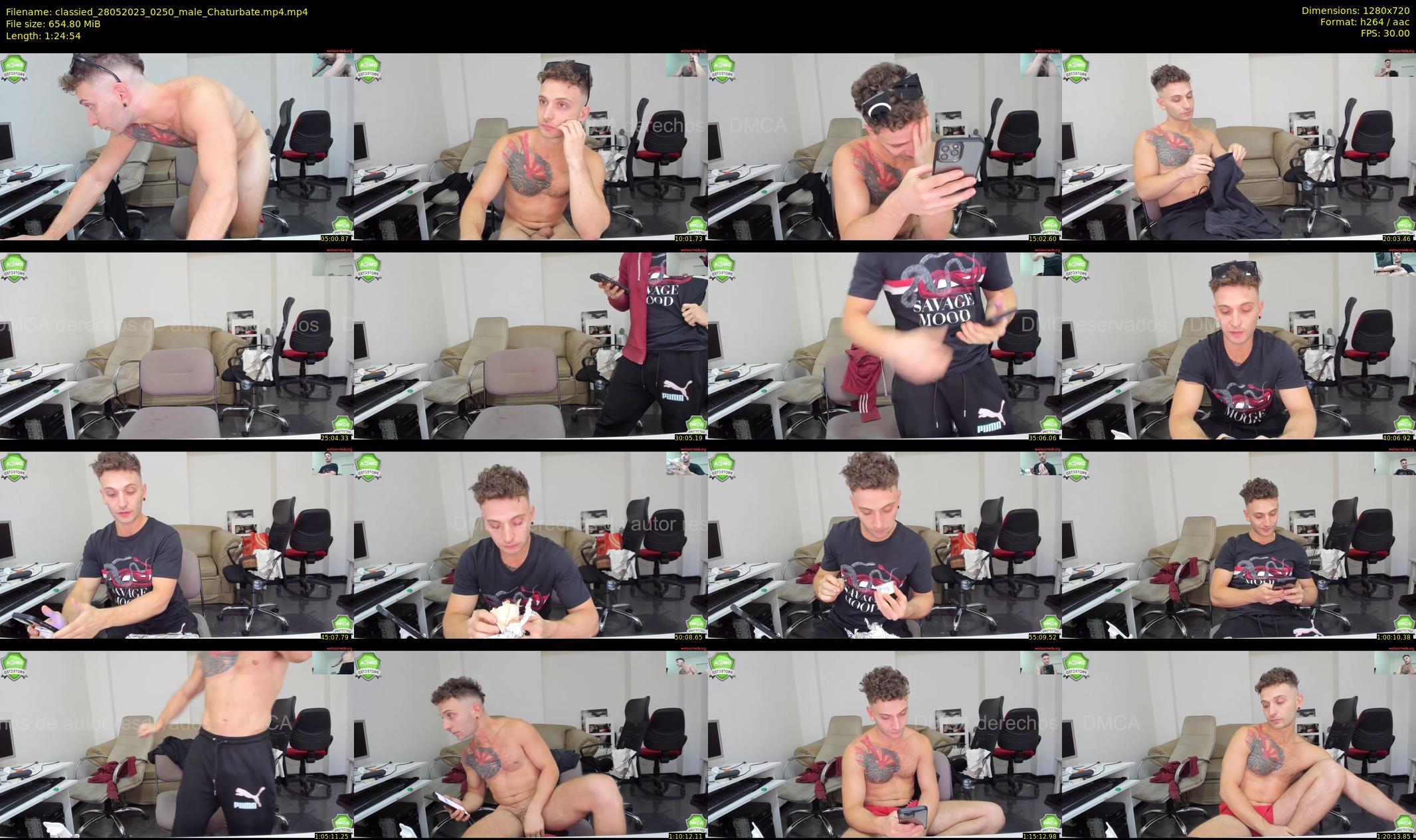 classied — 85 minute Chaturbate male cam show recording, 720p, May 28, 2023