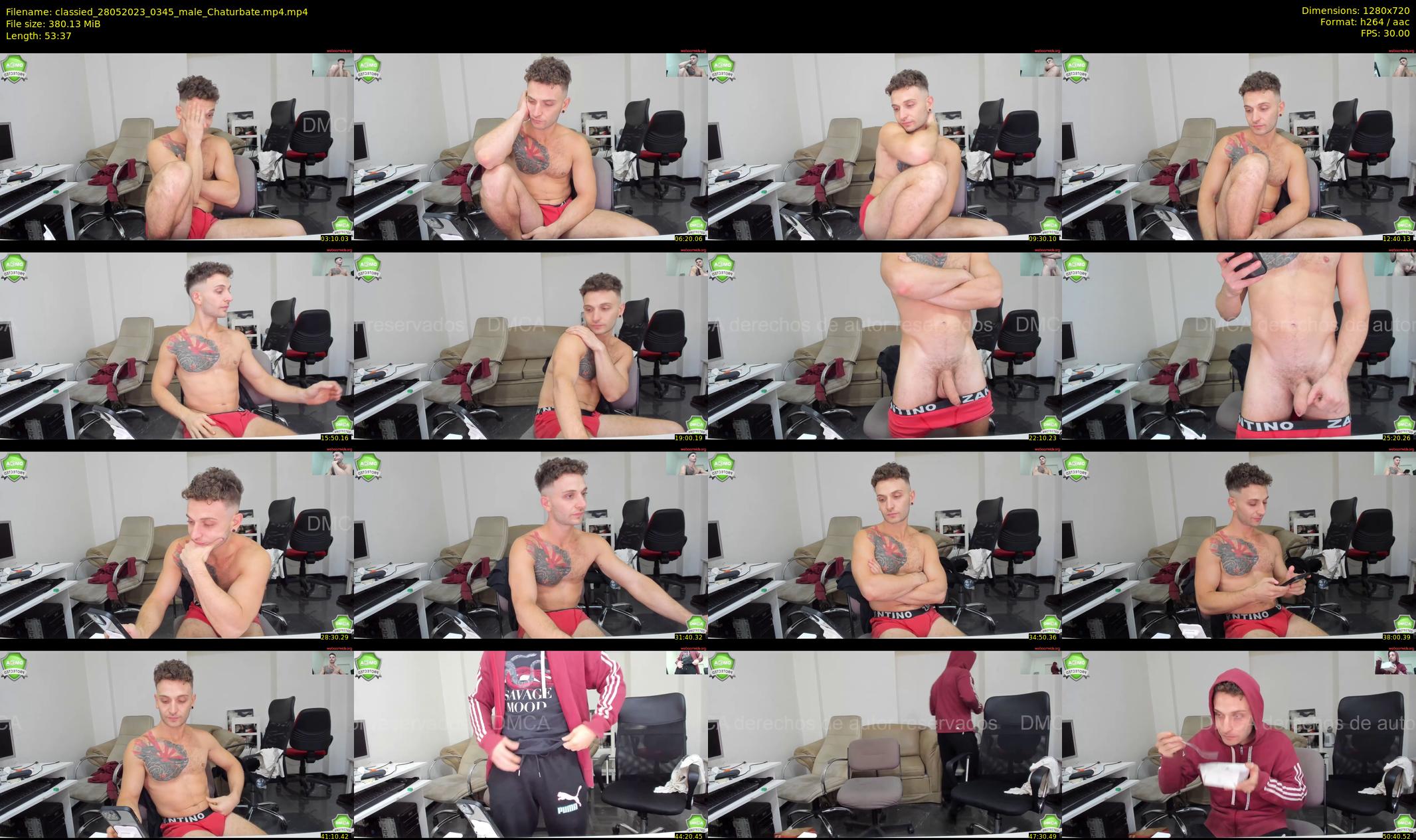 classied — 54 minute Chaturbate male cam show recording, 720p, May 28, 2023