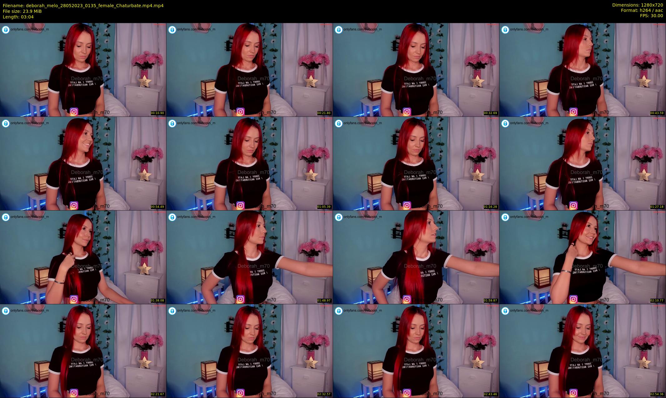 deborah_melo — 4 minute Chaturbate female cam show recording, 720p, May 28, 2023