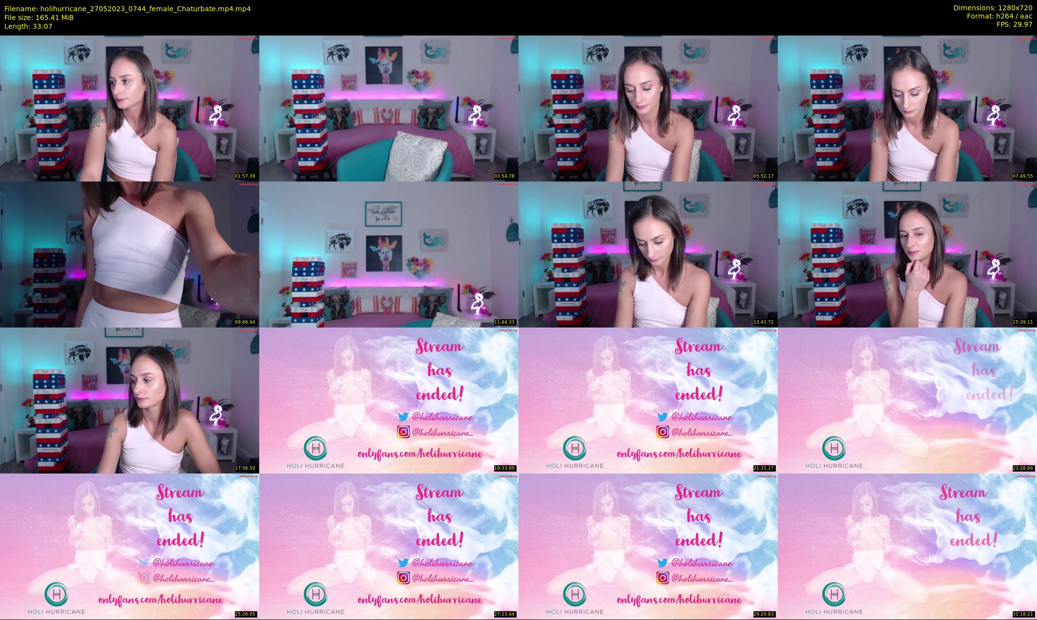 holihurricane — 34 minute Chaturbate female cam show recording, 720p, May 27, 2023