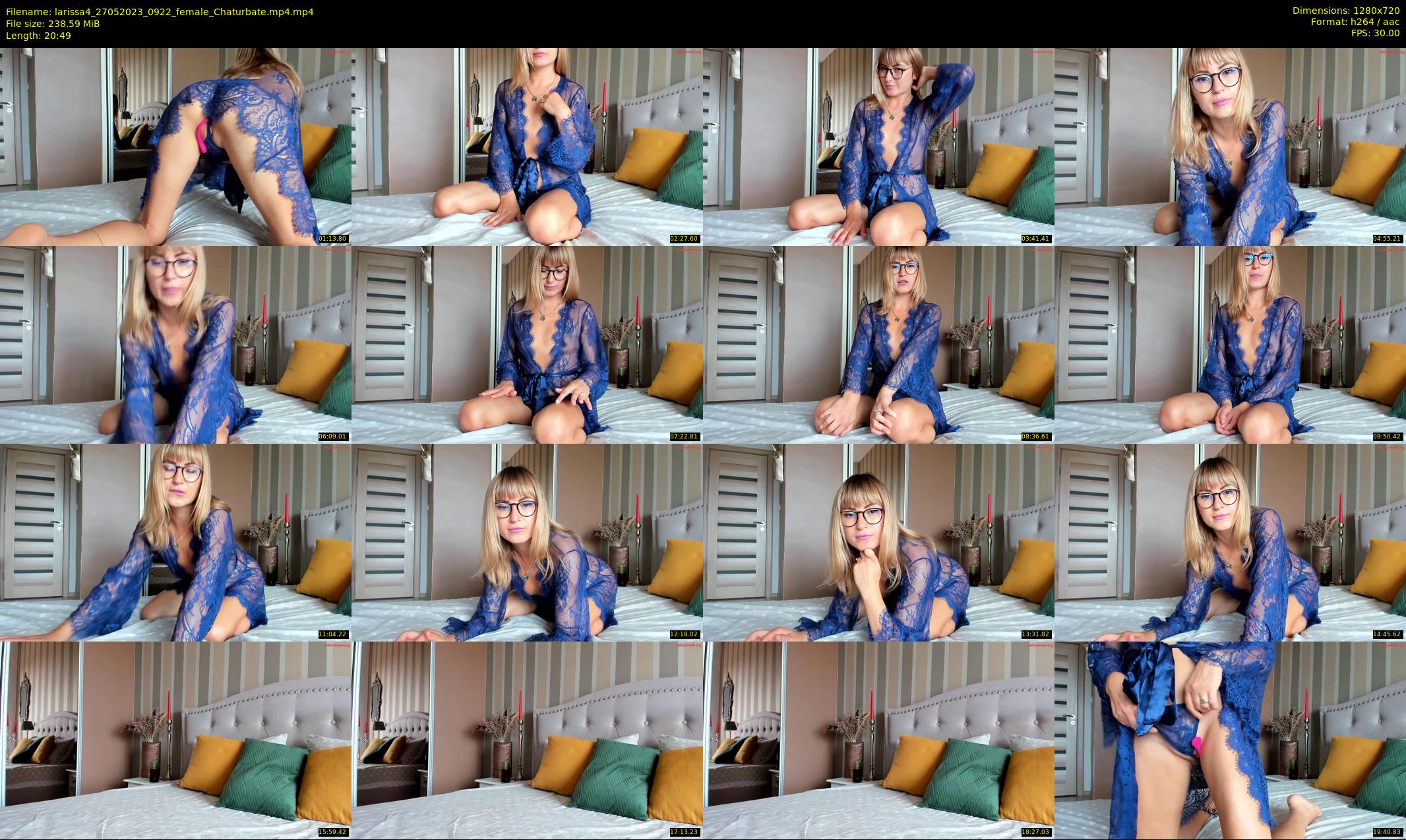 larissa4 — 21 minute Chaturbate female cam show recording, 720p, May 27, 2023