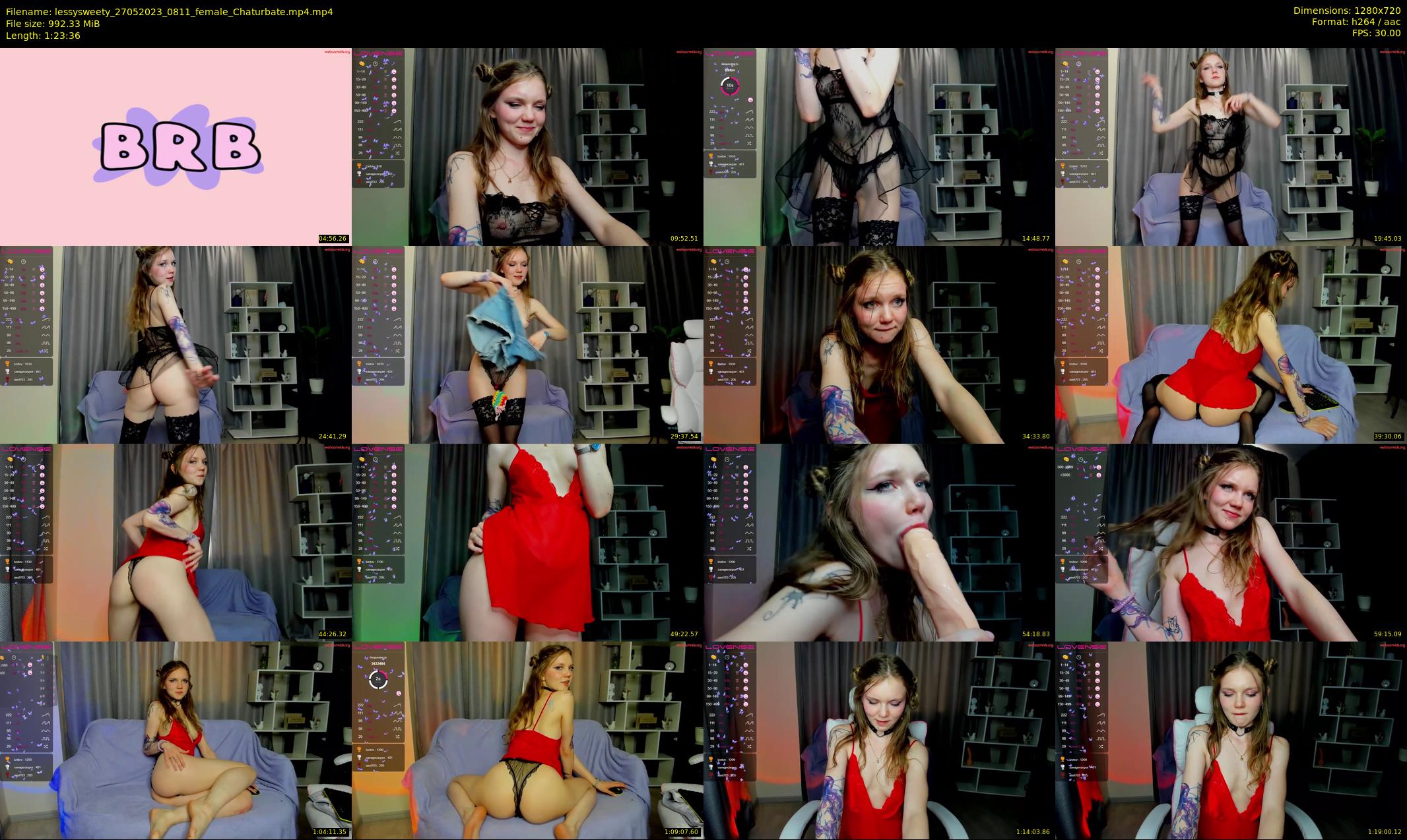 lessysweety — 84 minute Chaturbate female cam show recording, 720p, May 27, 2023